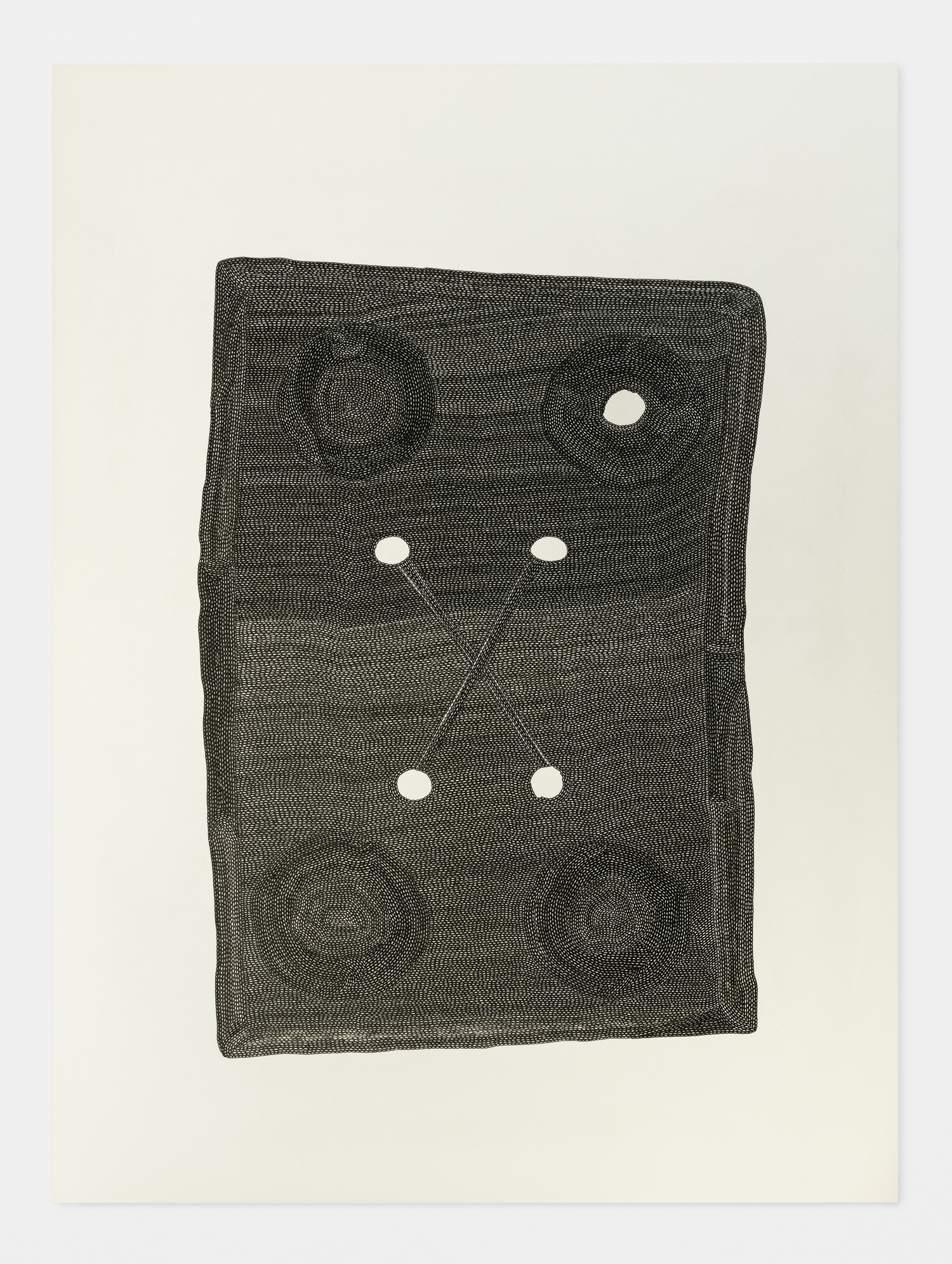 Lupo Borgonovo, OVI, 2021, Felt tip pen on paper, 100 x 70 cm