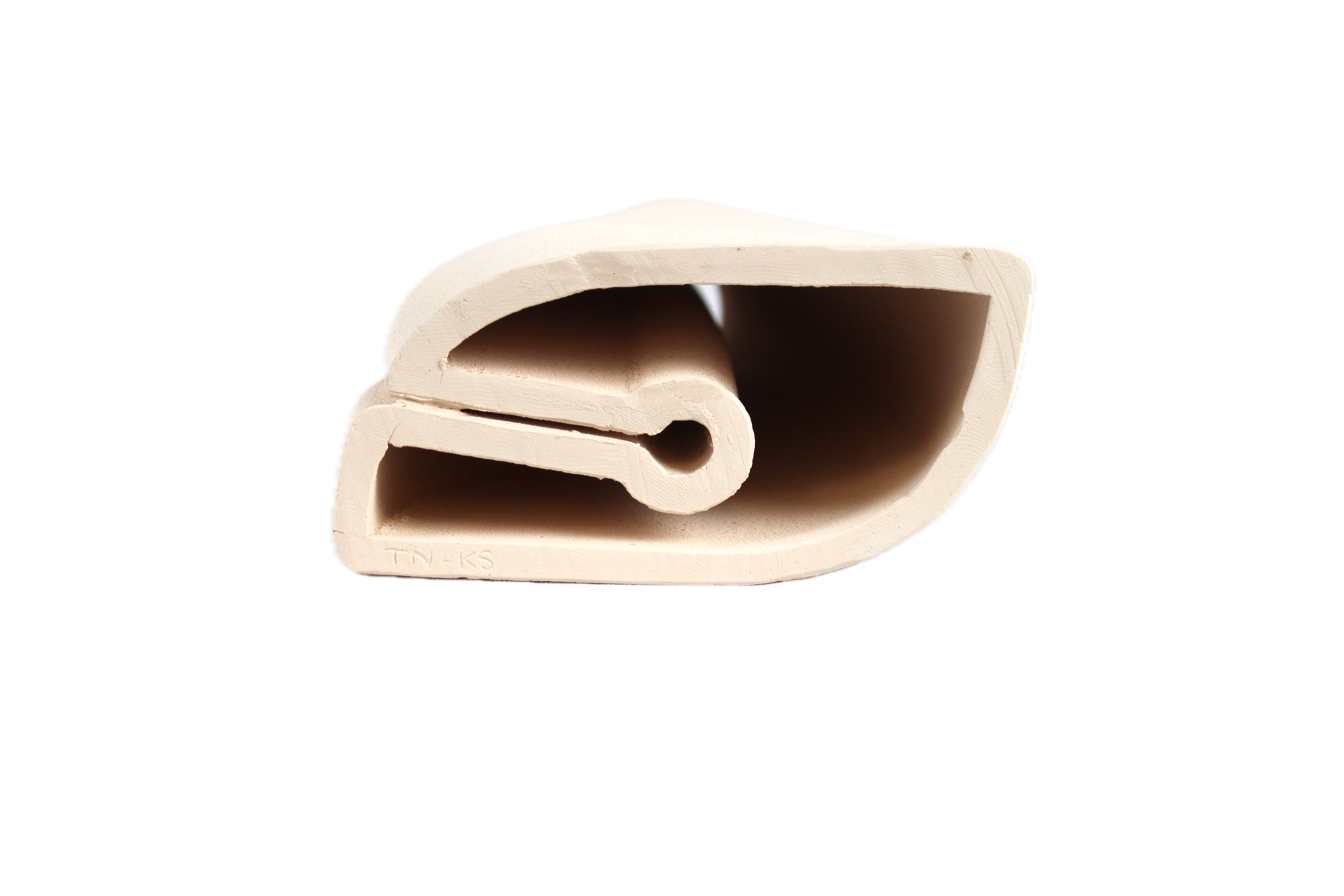 Top view of the final leaf shaped ceramic module.
