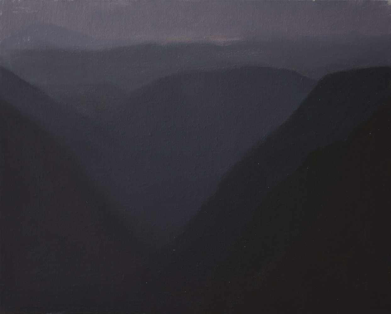 Vallée, nuitoil on canvas33 x 41 cm, 2014