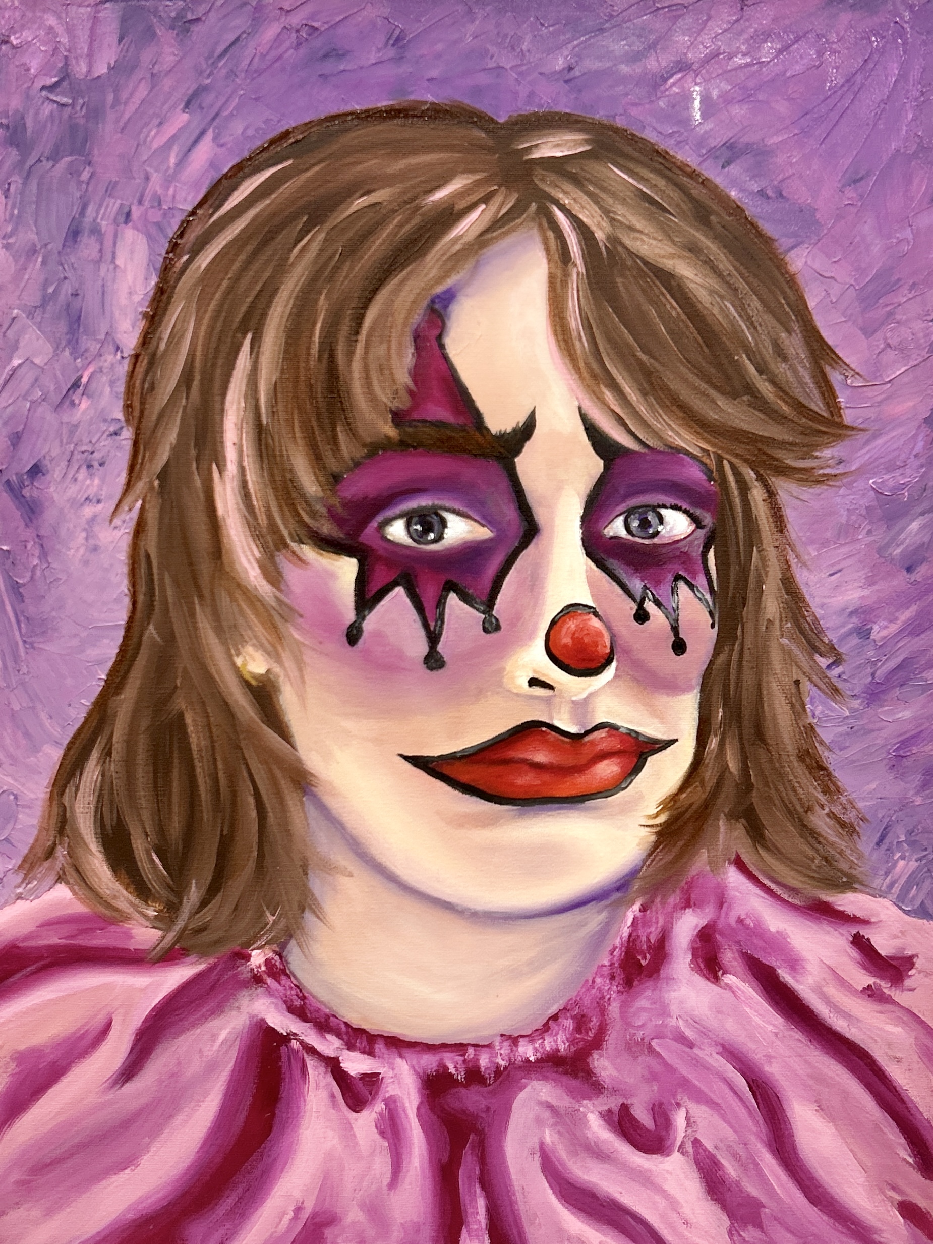 Dejectedoil on canvas panel, 18x24 inches, 2023