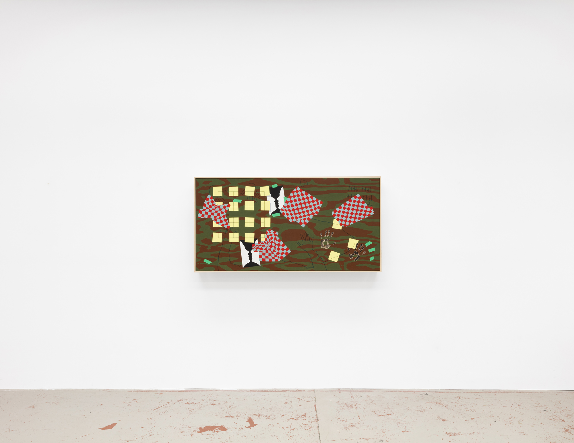 Desk no. 3, 2021, oil on panel, wood frame