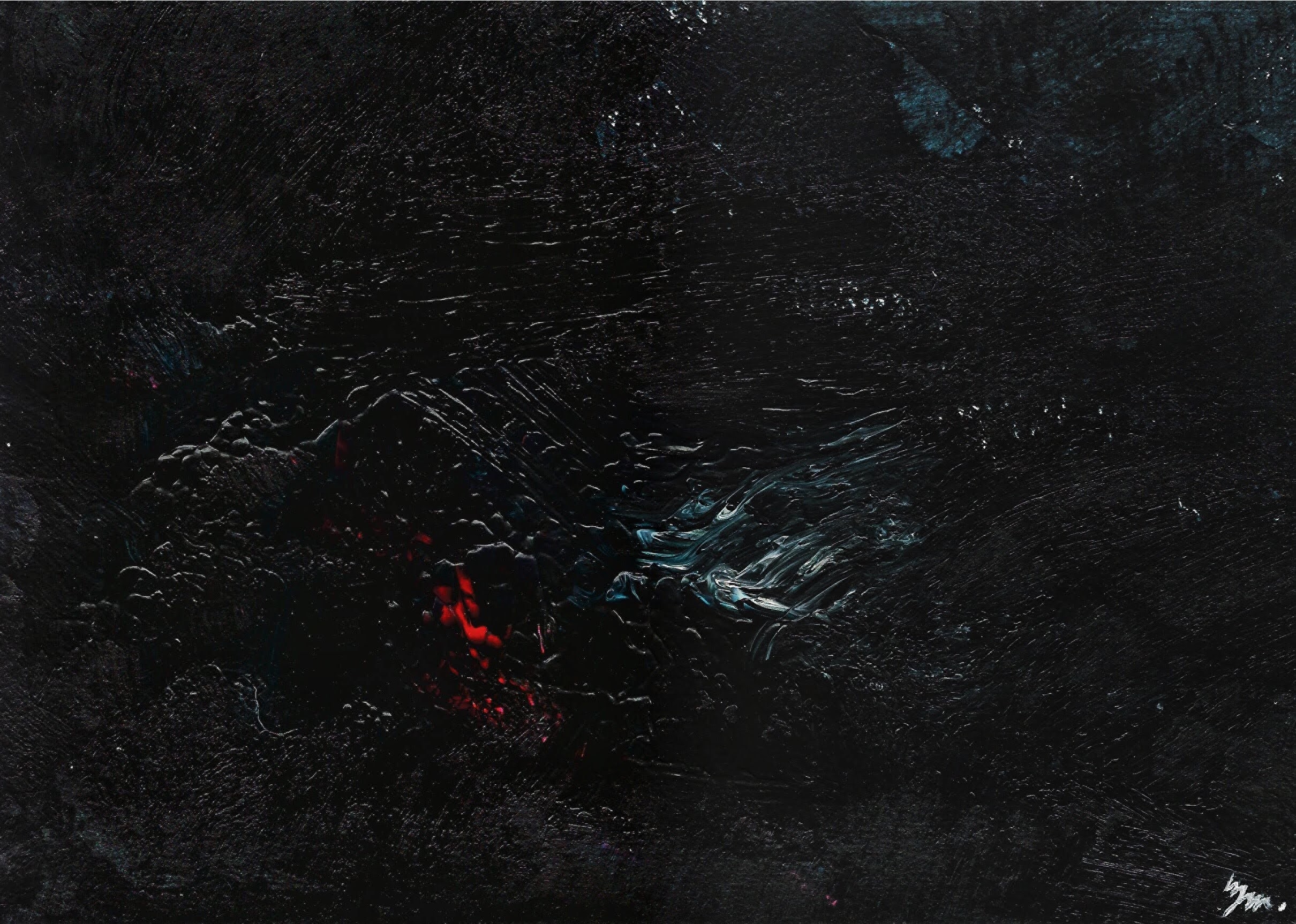 ‘close-up of emotional thermodynamics’, 2018, acrylic on paper