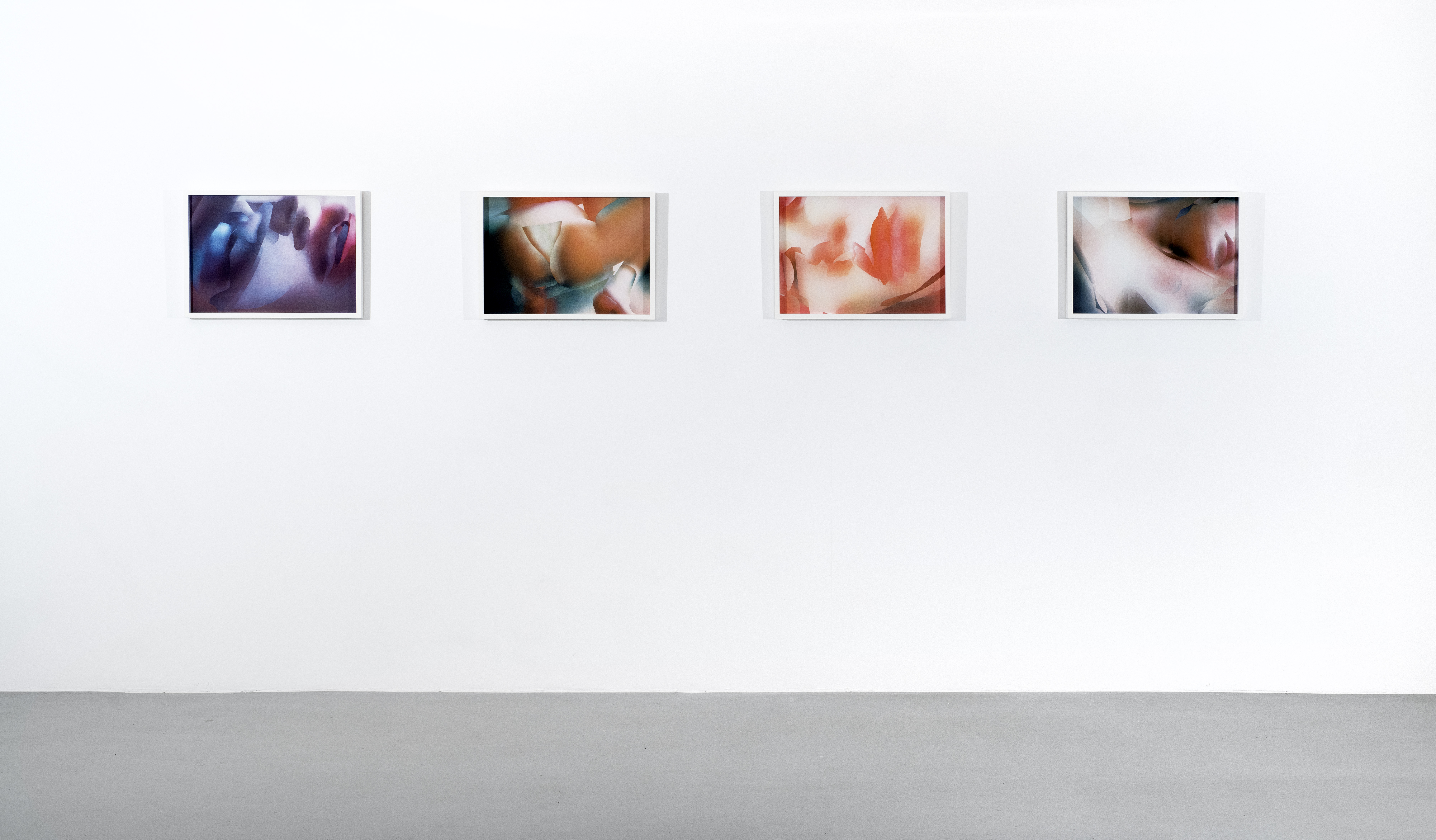 Etchings, Kingsize, 2022 Ink on paper 42 x 59 cm 1 of 3,Reflection, 2022 Ink on paper 42 x 59 cm 1 of 3, Interface, 2022 Ink on paper 42 x 59 cm 1 of 3, Elation, 2022 Ink on paper 42 x 59 cm 1 of 3