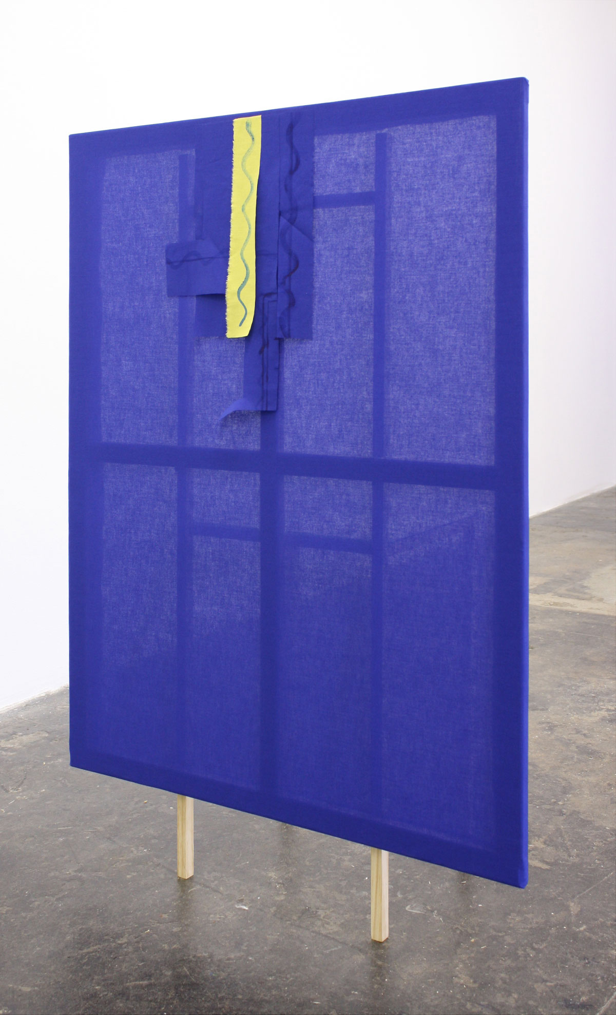 Gerda Scheepers, Medium and Modality Piece (Speak Easy) (2013) | Acrylic on fabric, wood and glass, 120 x 80 x 32 cm