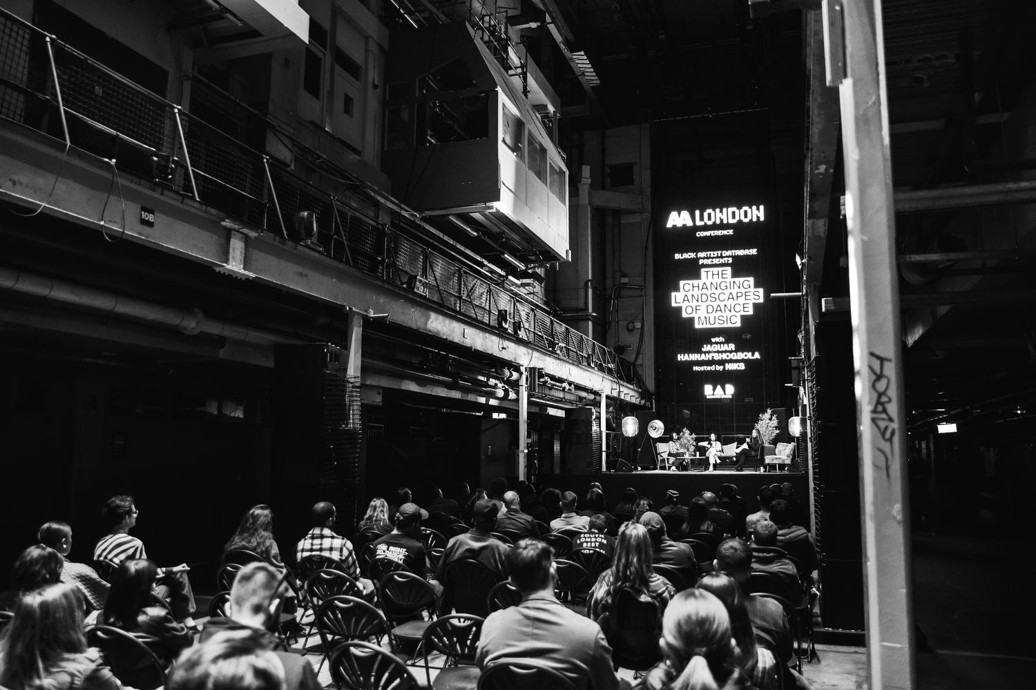 Panel discussion on 'The Changing Landscapes of Dance Music' presented by Black Artist Database at AVA London in Printworks