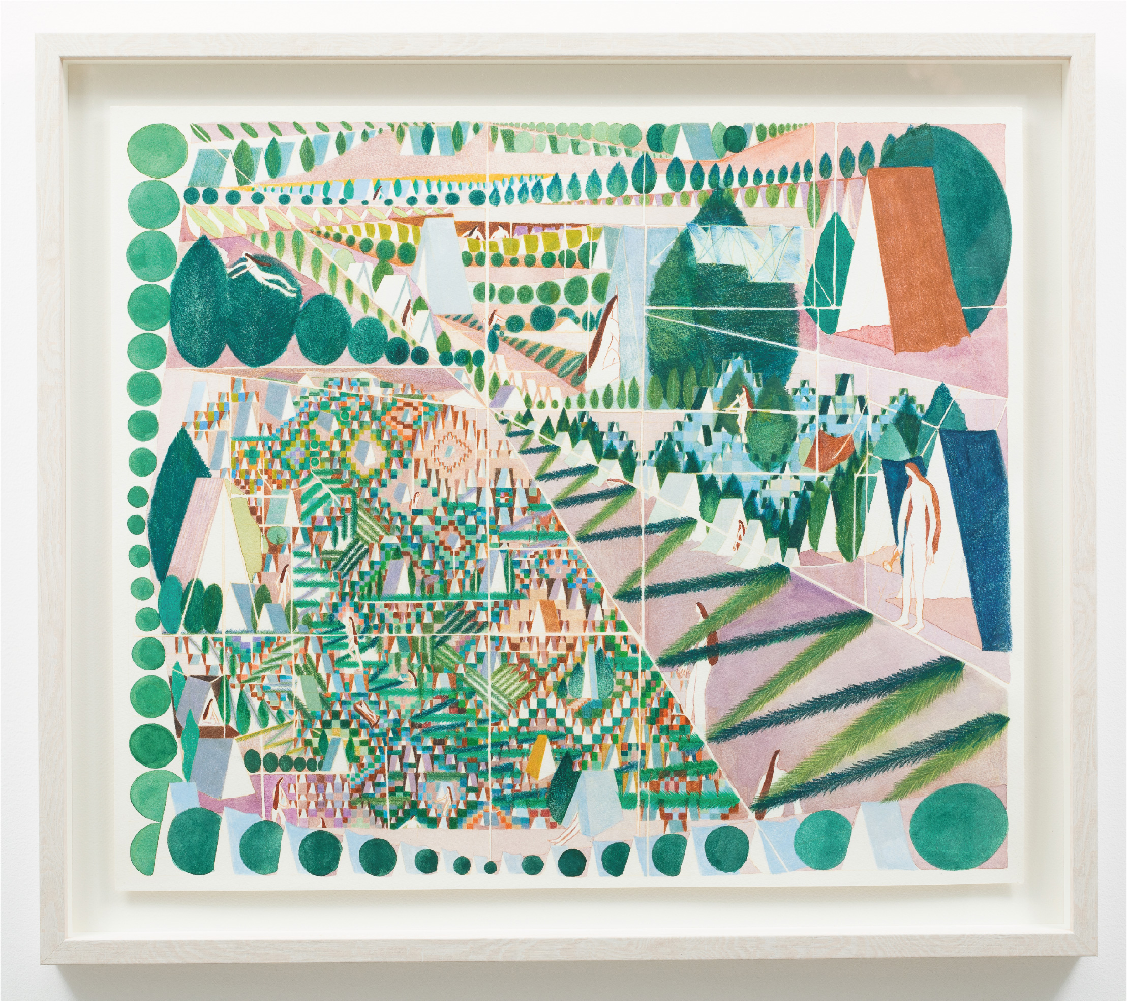 Purple Floor, Watercolor, colored pencil, watercolor paper 53×46cm 2022