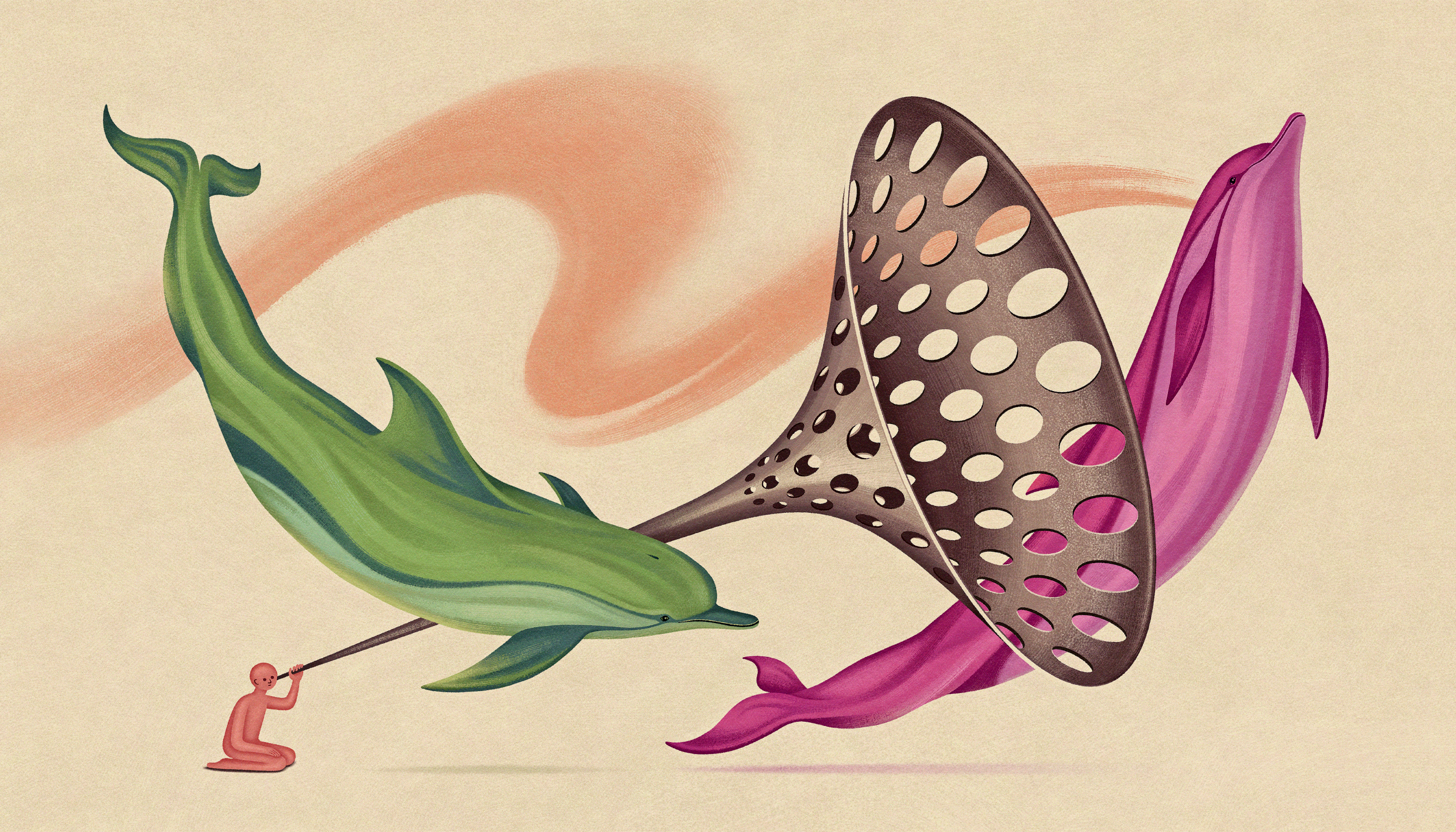 Artificial intelligence may help us decode animalese. But how much will we really be able to understand? (Art direction by Sebit Min)