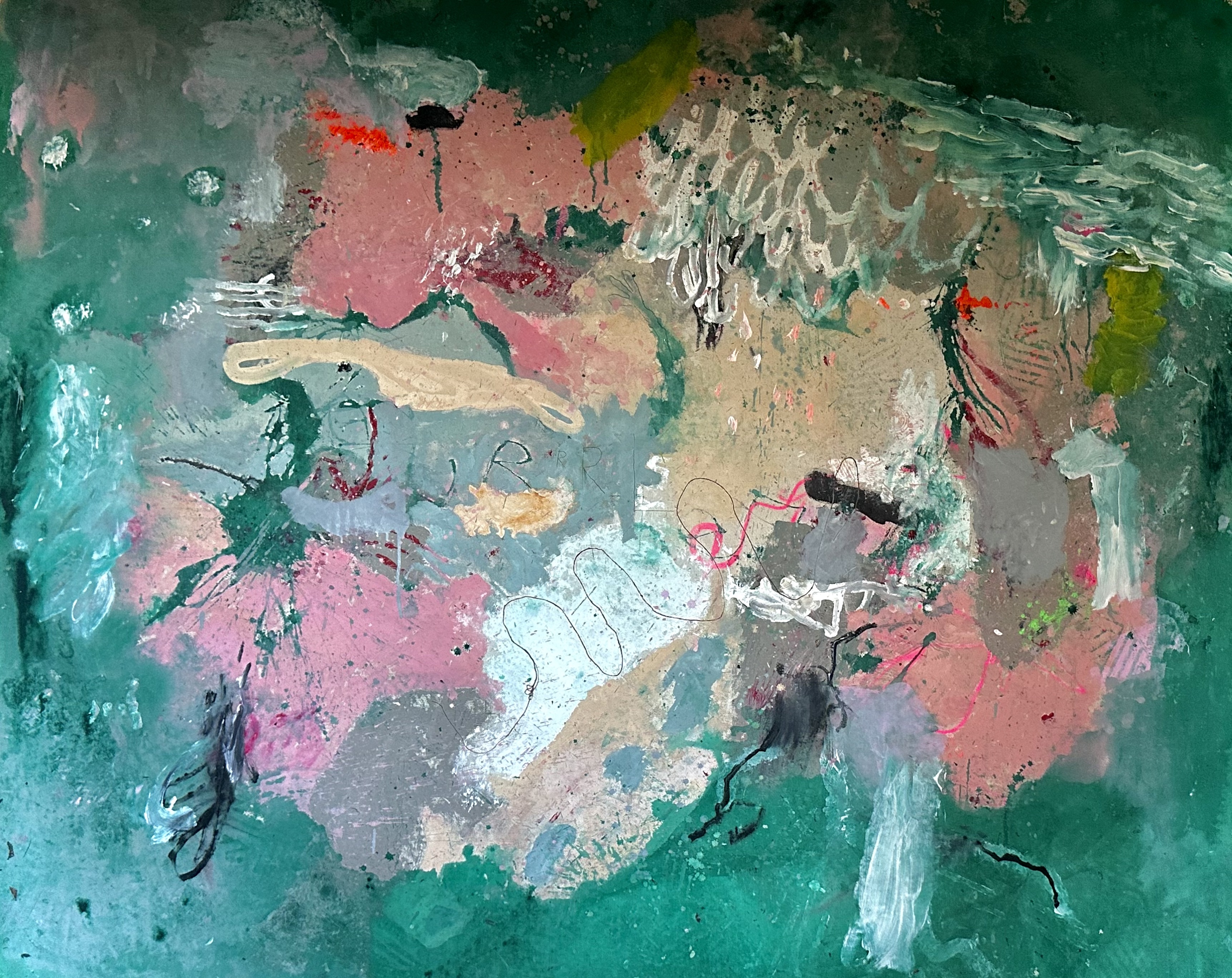 phthalo and the firmament Mixed Media on Canvas 162cm x 202cm 