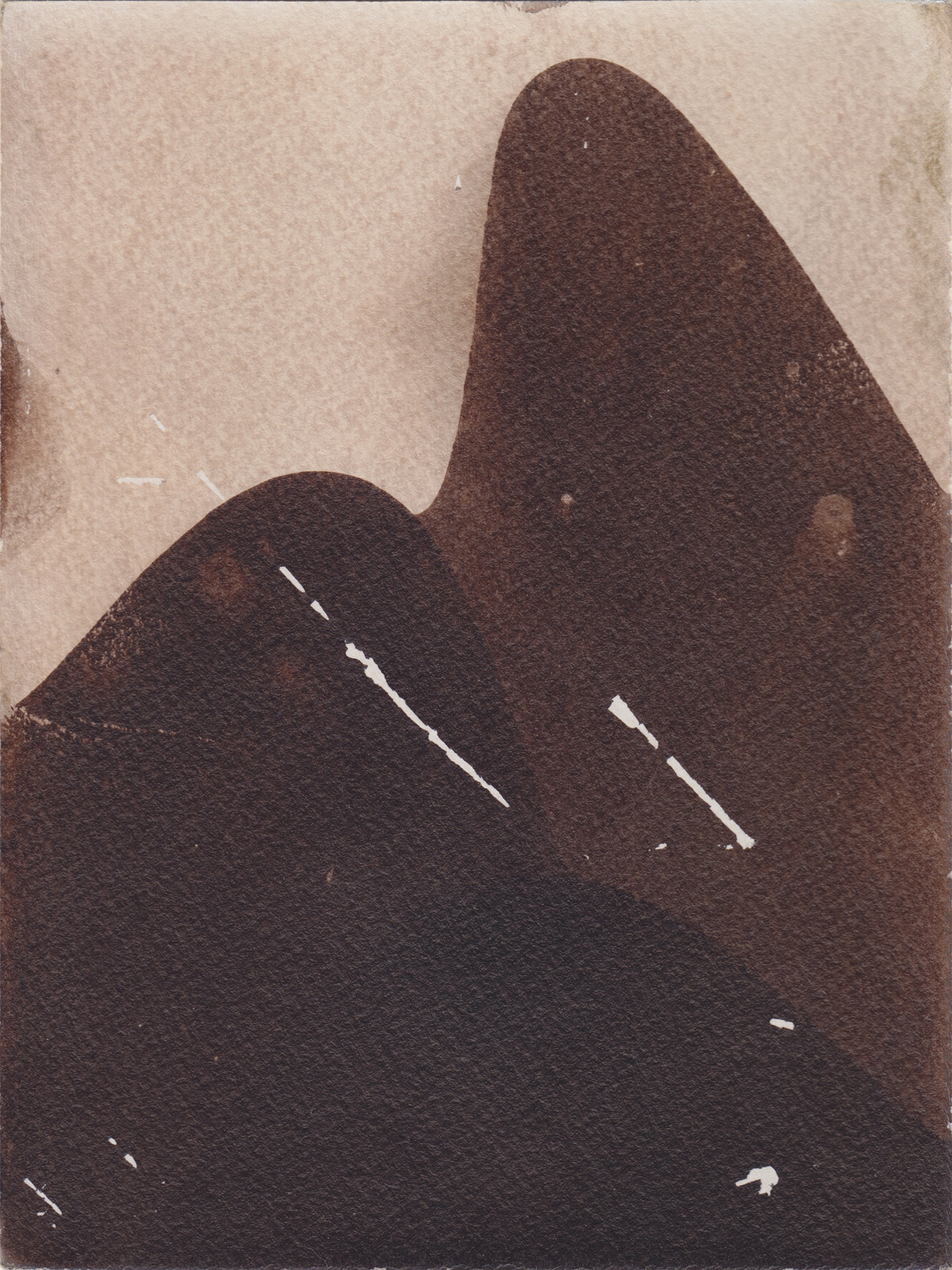 Untitled (Cellofix #2), 2020, vintage photographic paper, 11.9 x 13 cm