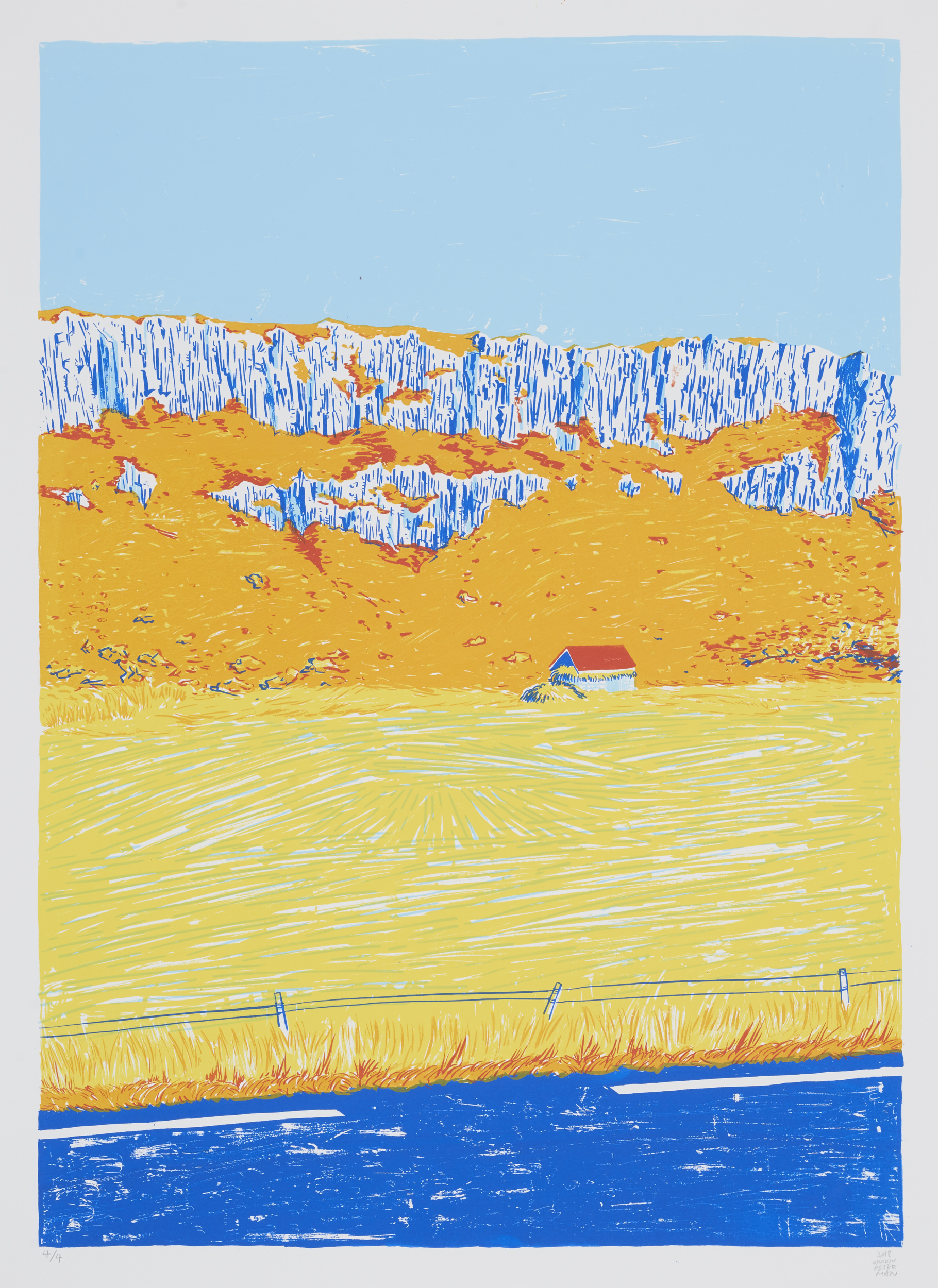 Looking for Saxa, 5-colour silkscreen print, 440x 600mm, Edition of 4, 2018