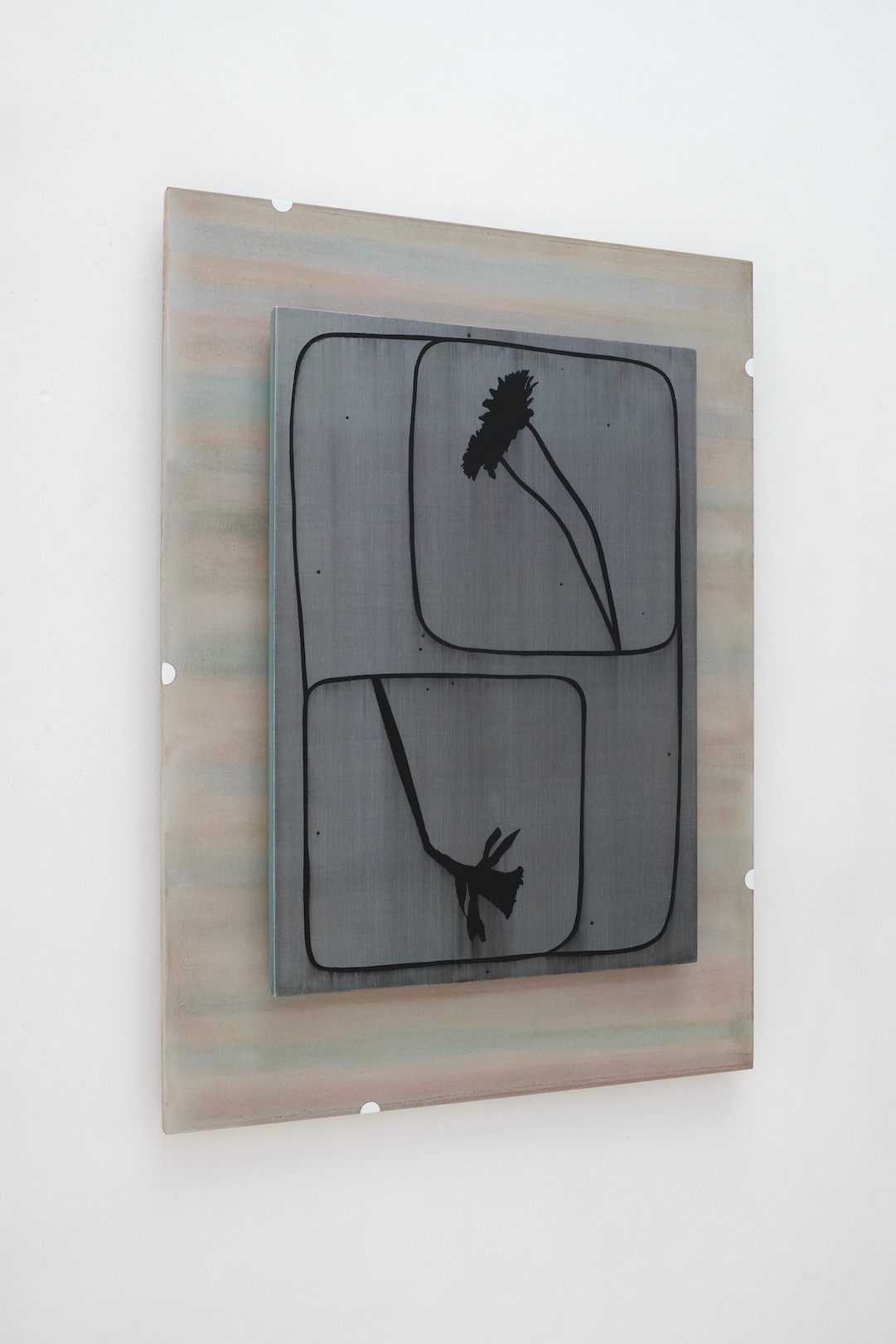 Untitled 2019, acrylic and pencil on panel, 55 x 40 cm