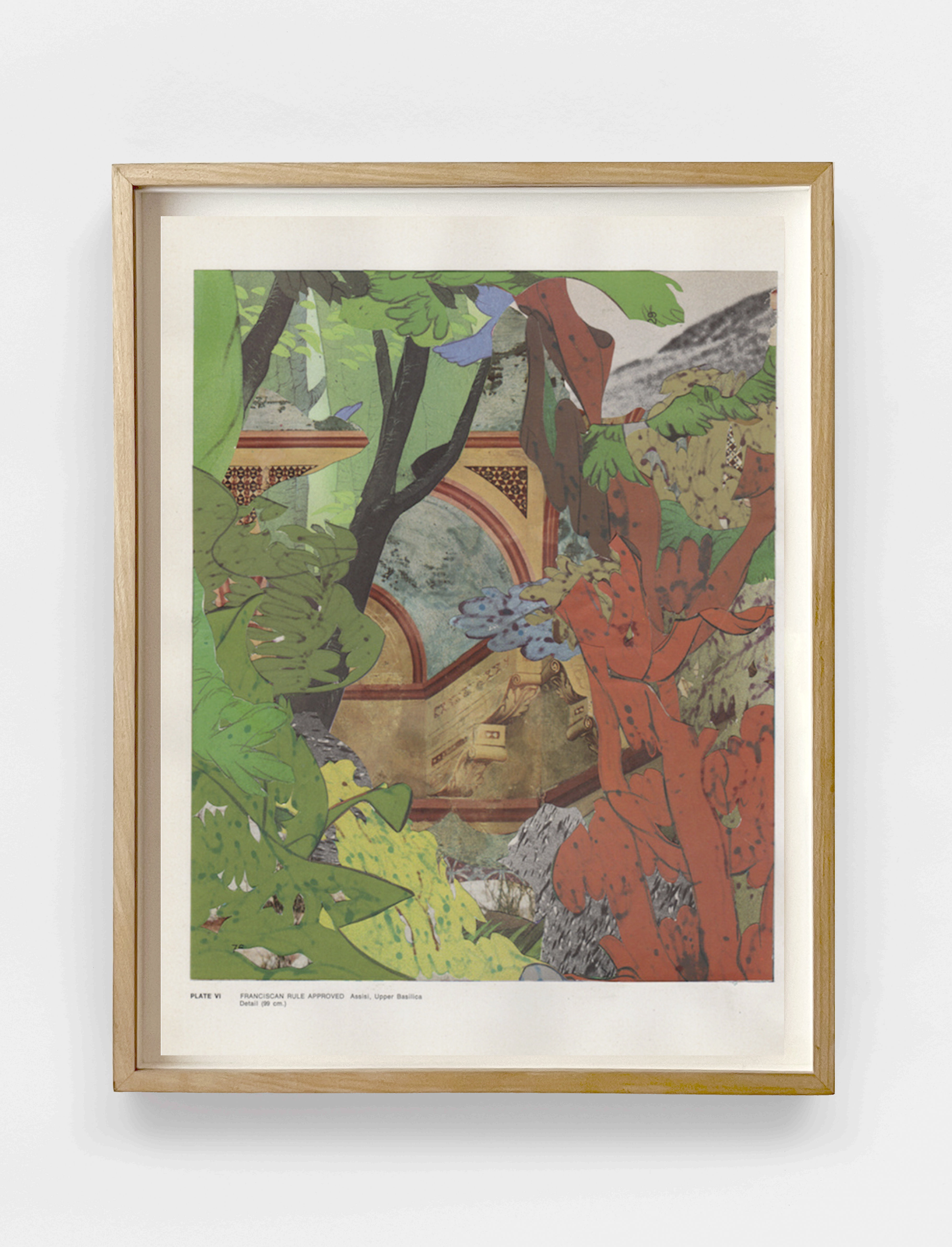 S23 (Giotto Collage 2), 13.5 x 10.5, maple float frame, $125/wk