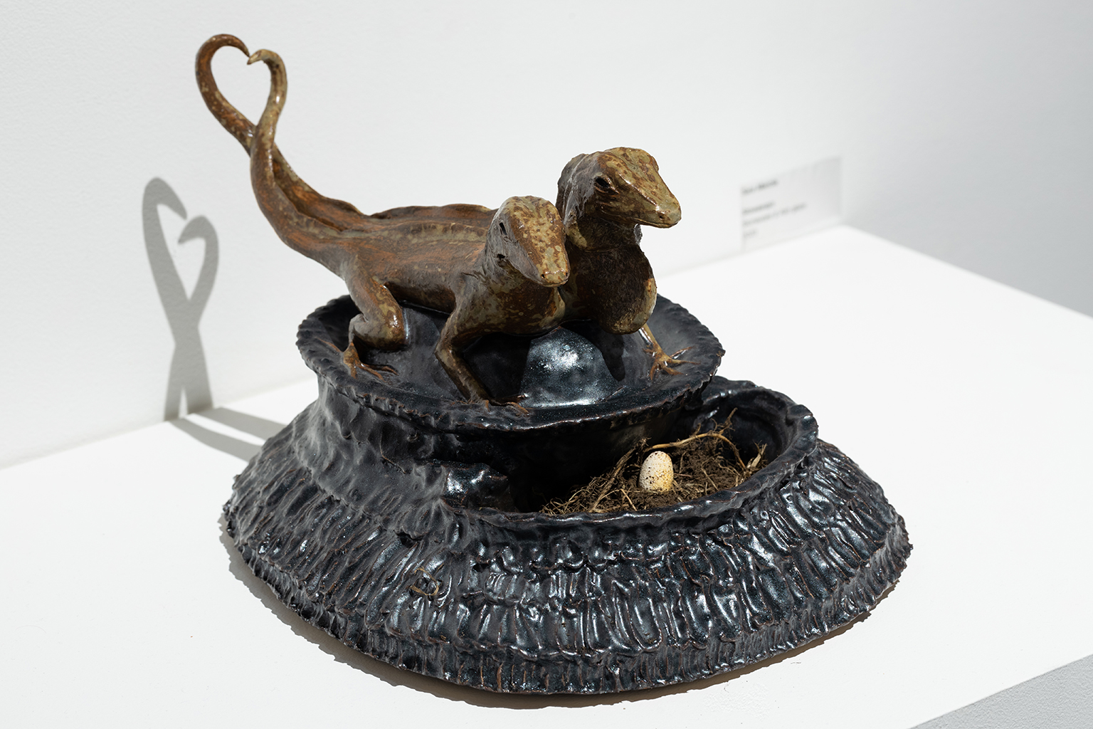 Stowaways, Stoneware & porcelain, ash glaze & soil, 2023