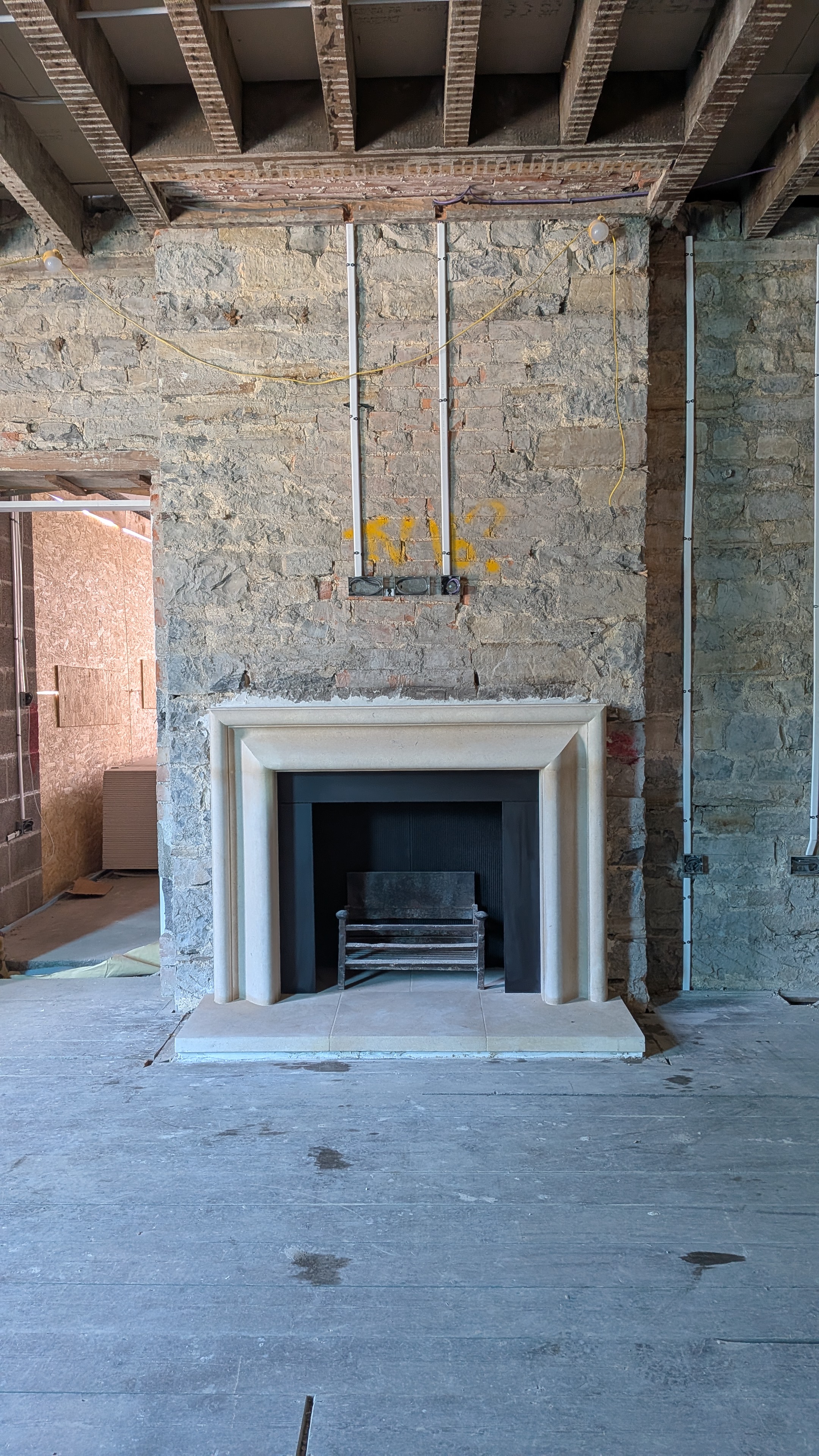 GHampstead Bolection in Bath stone with slate slips