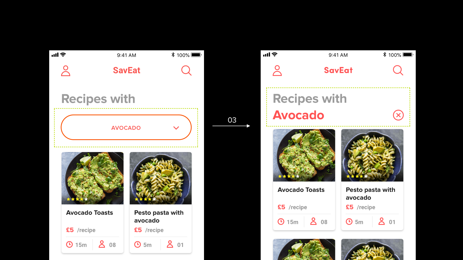 03. Better show the active page/filter and make it clearer how to change/remove it.