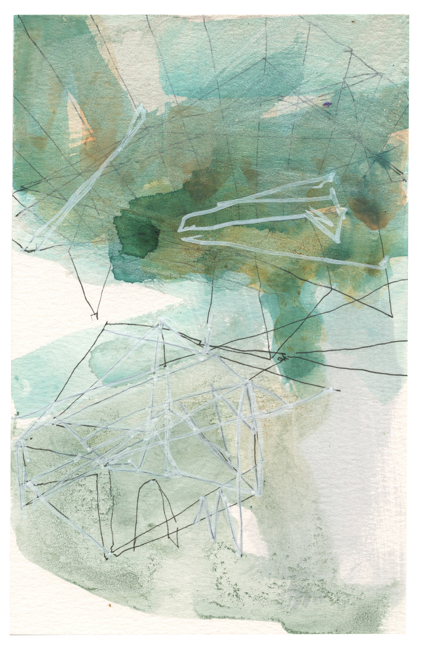 2408, watercolor and ink on paper, 8 1/2 x 5 1/2 inches