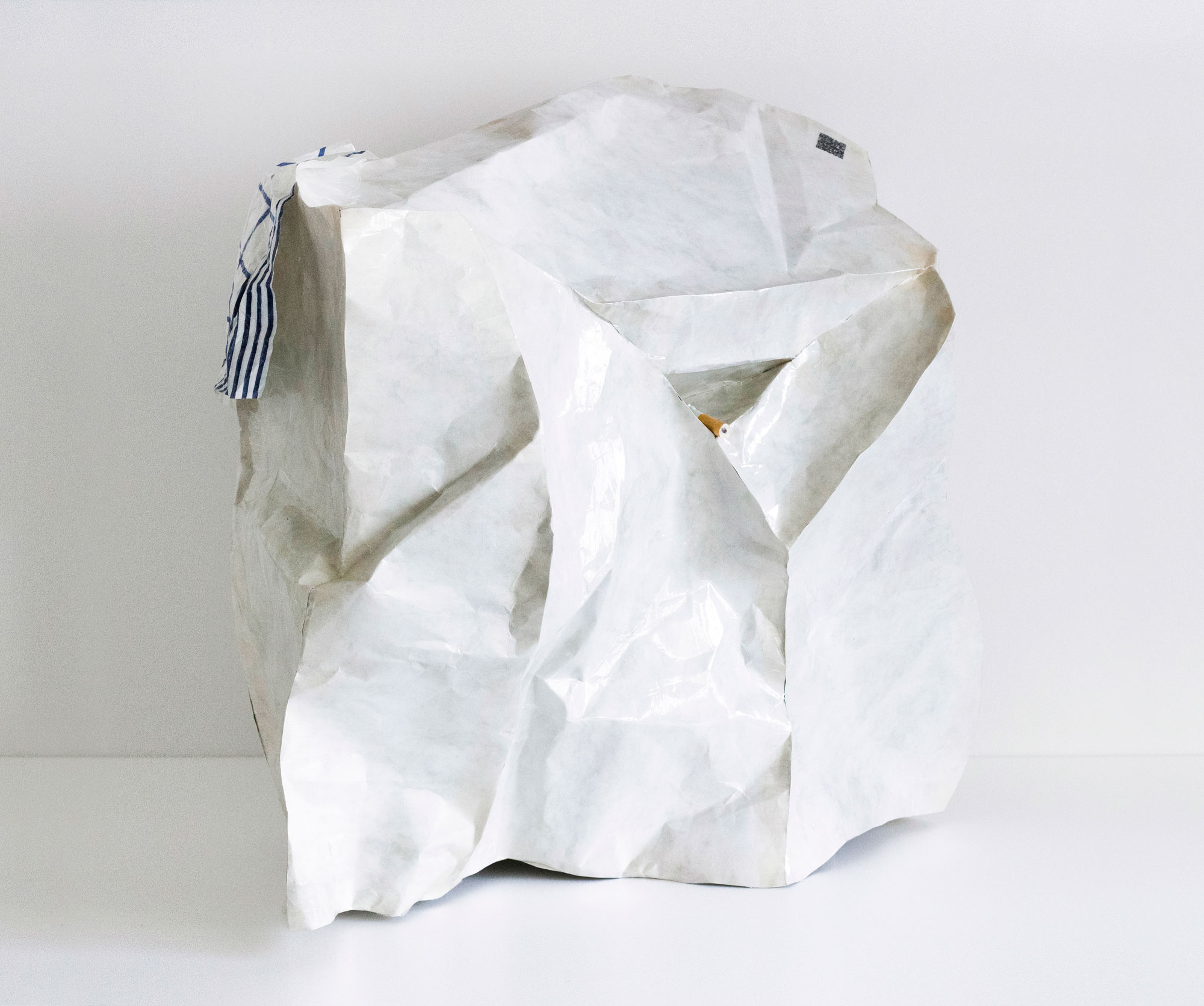 , 2020, 3M Scotch Tape on Paper, 52 × 60 × 20 cm