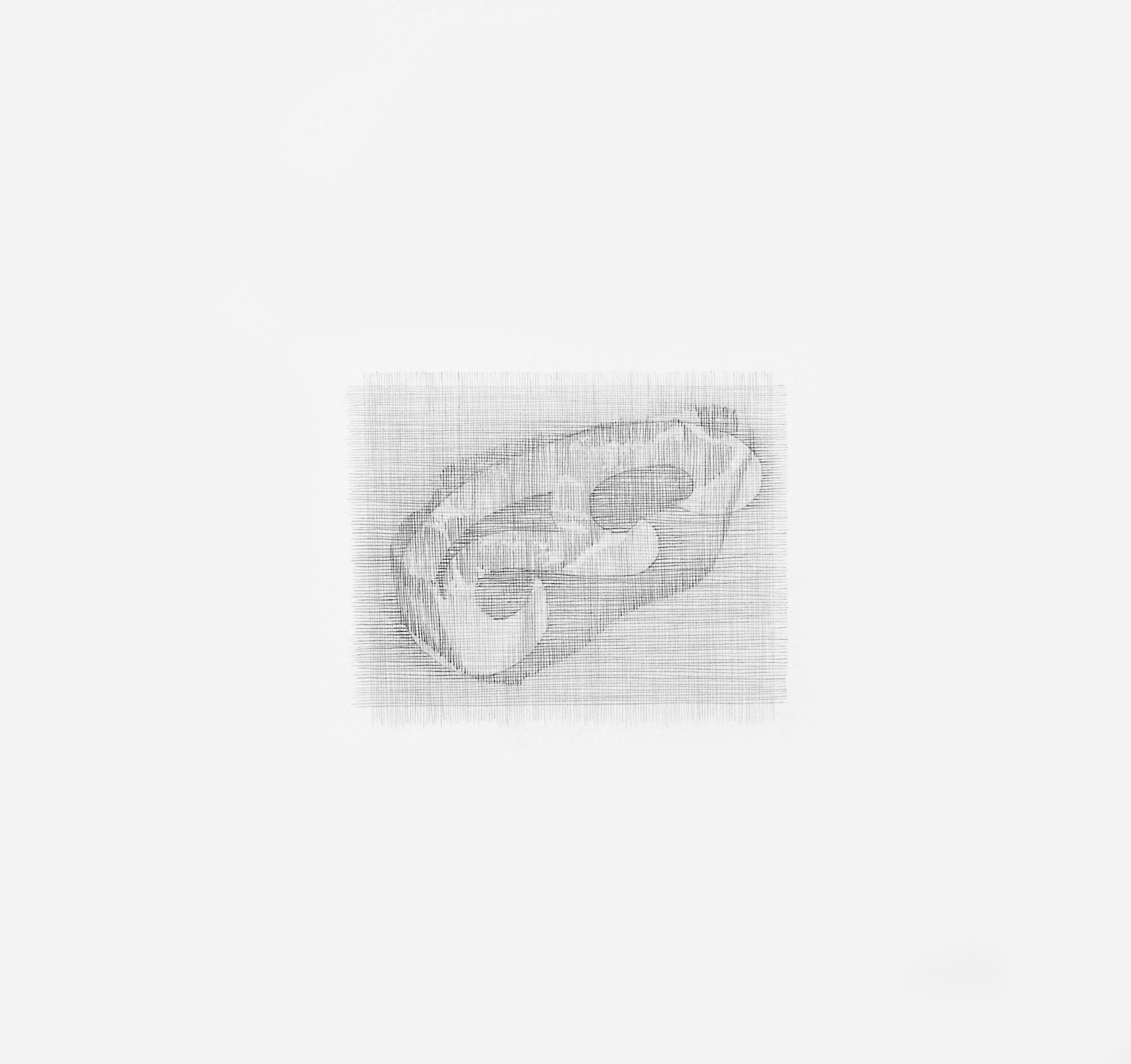Strip Curve, 2016, graphite on paper, 16.25 x 17.25 in