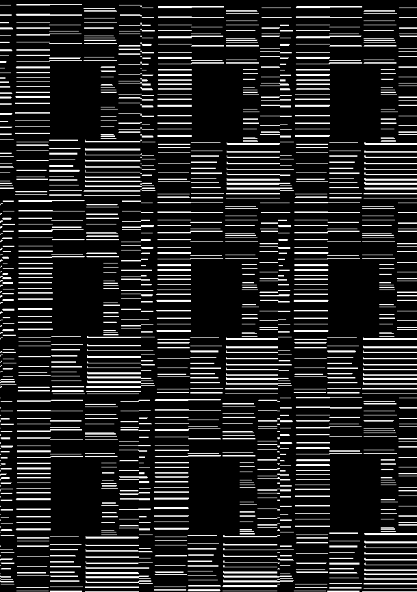 "Bar Codes / 16" Giclée fine art prints on Hahnemühle Watercolour paper / Variable dimensions / Edition of 6