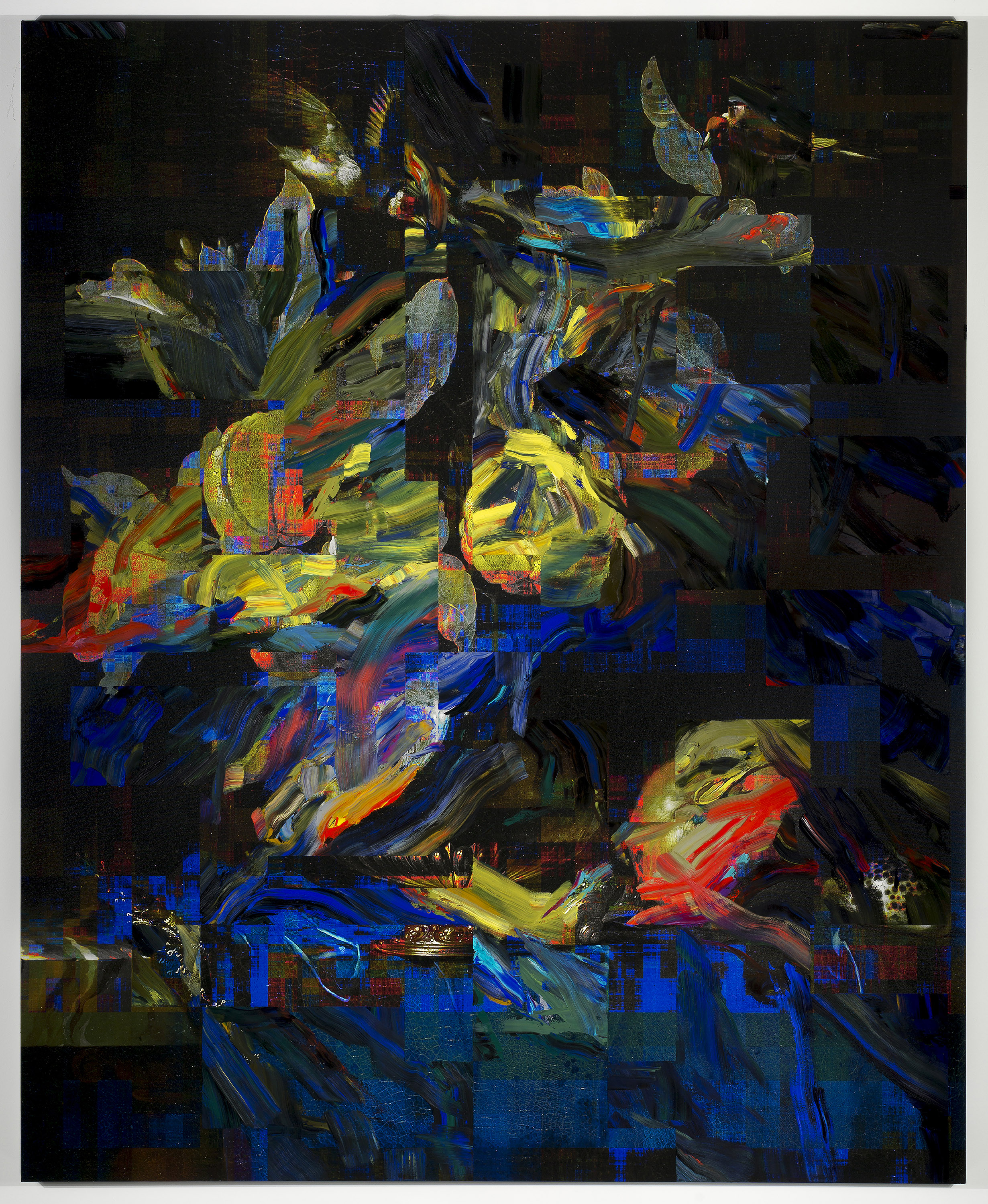 #336, 2019, Oil on inkjet print on canvas, 68 x 55 in, $20,000