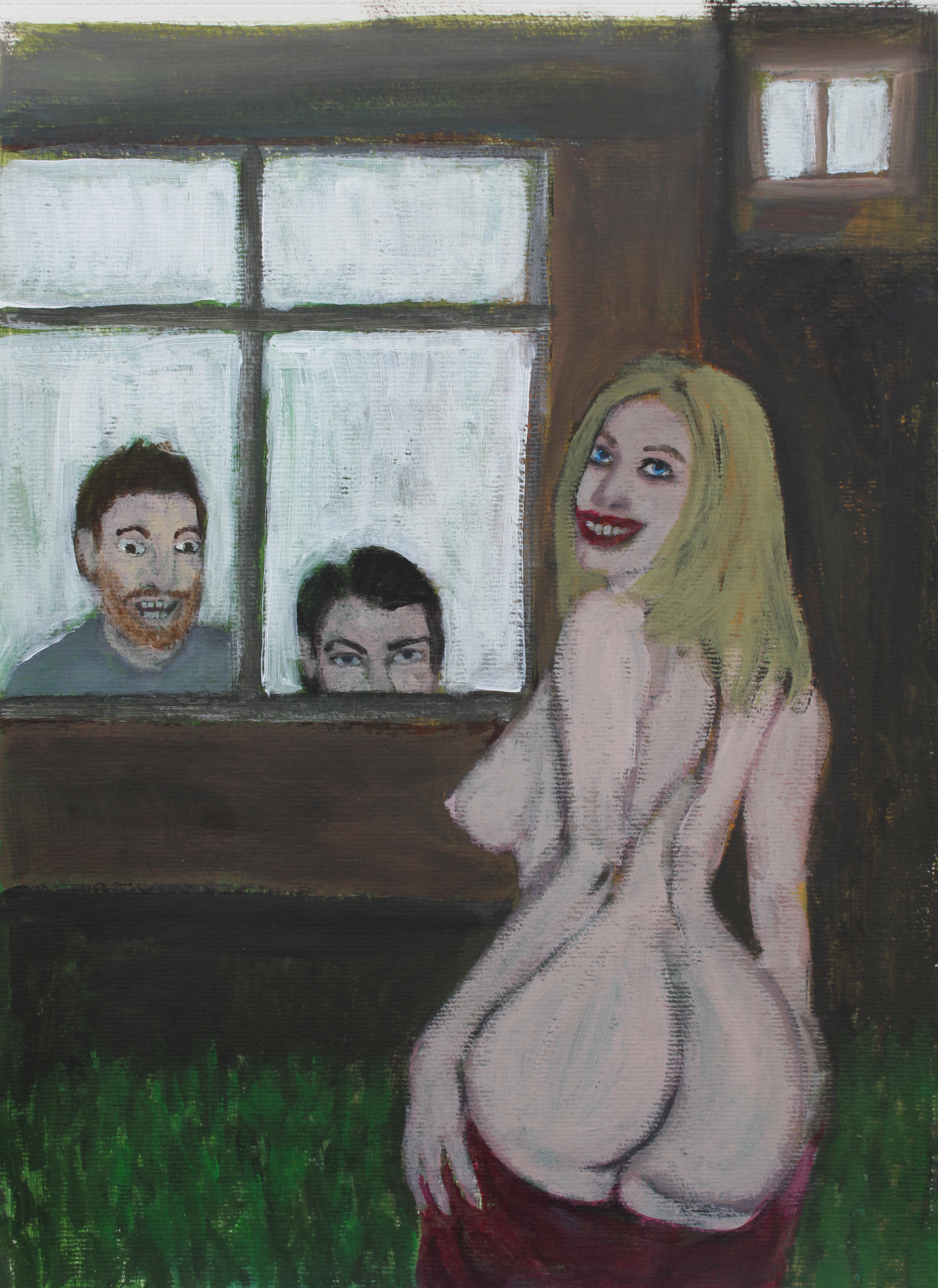 Neighbor, Acrylic on paper, A3, 2021