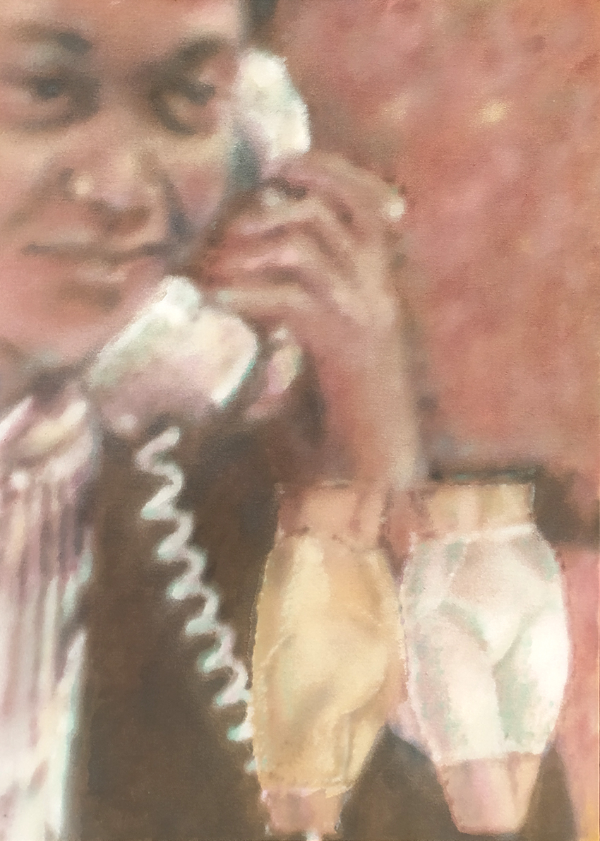 talking about C, but whiter and larger, 2022, acrylic on canvas, 70 x 50 x 4,5 cm