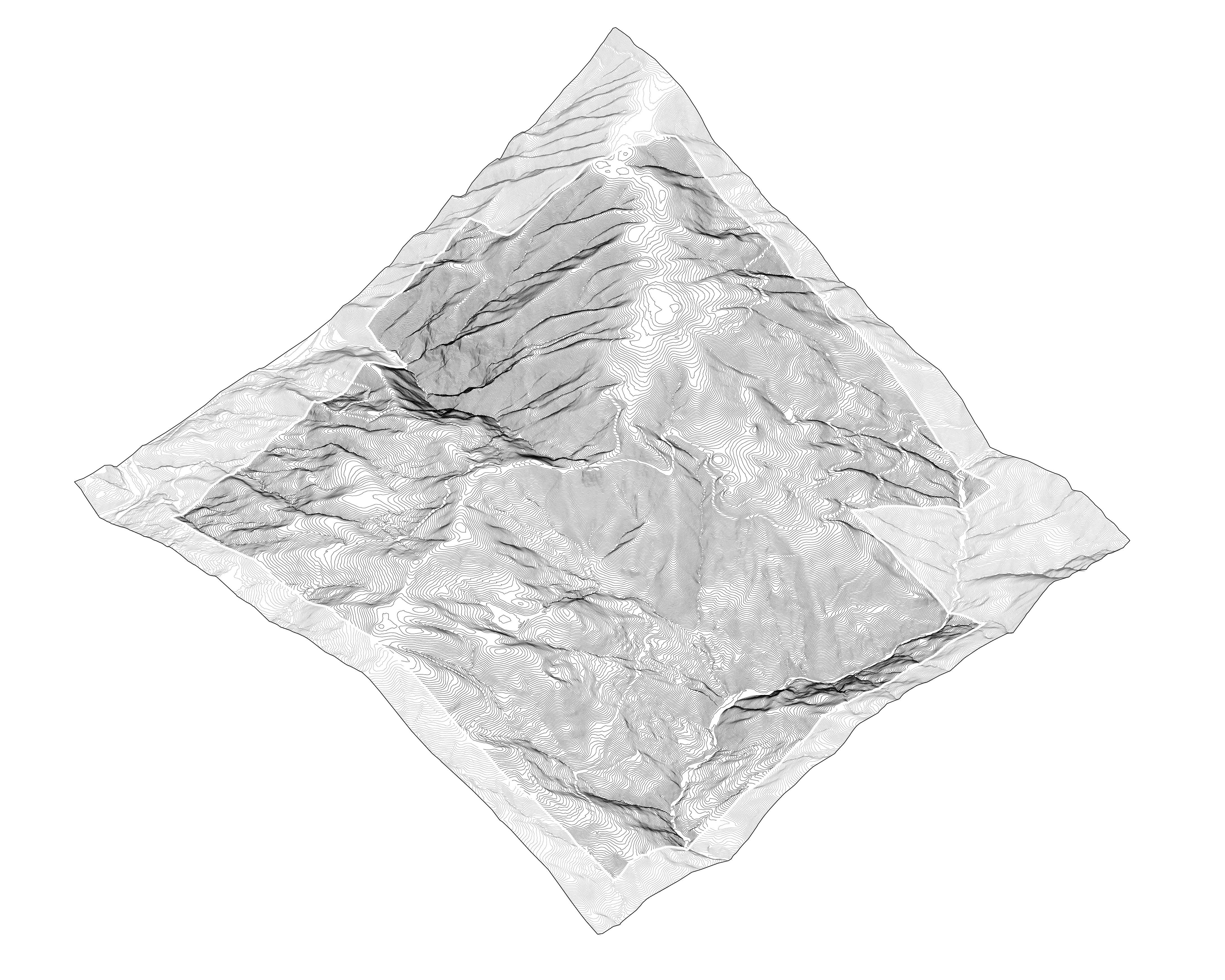 site contours: isometric