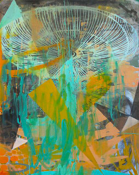 Las Orillas Del Extasis, 2013. Oil on canvas, 48 x 38 inches