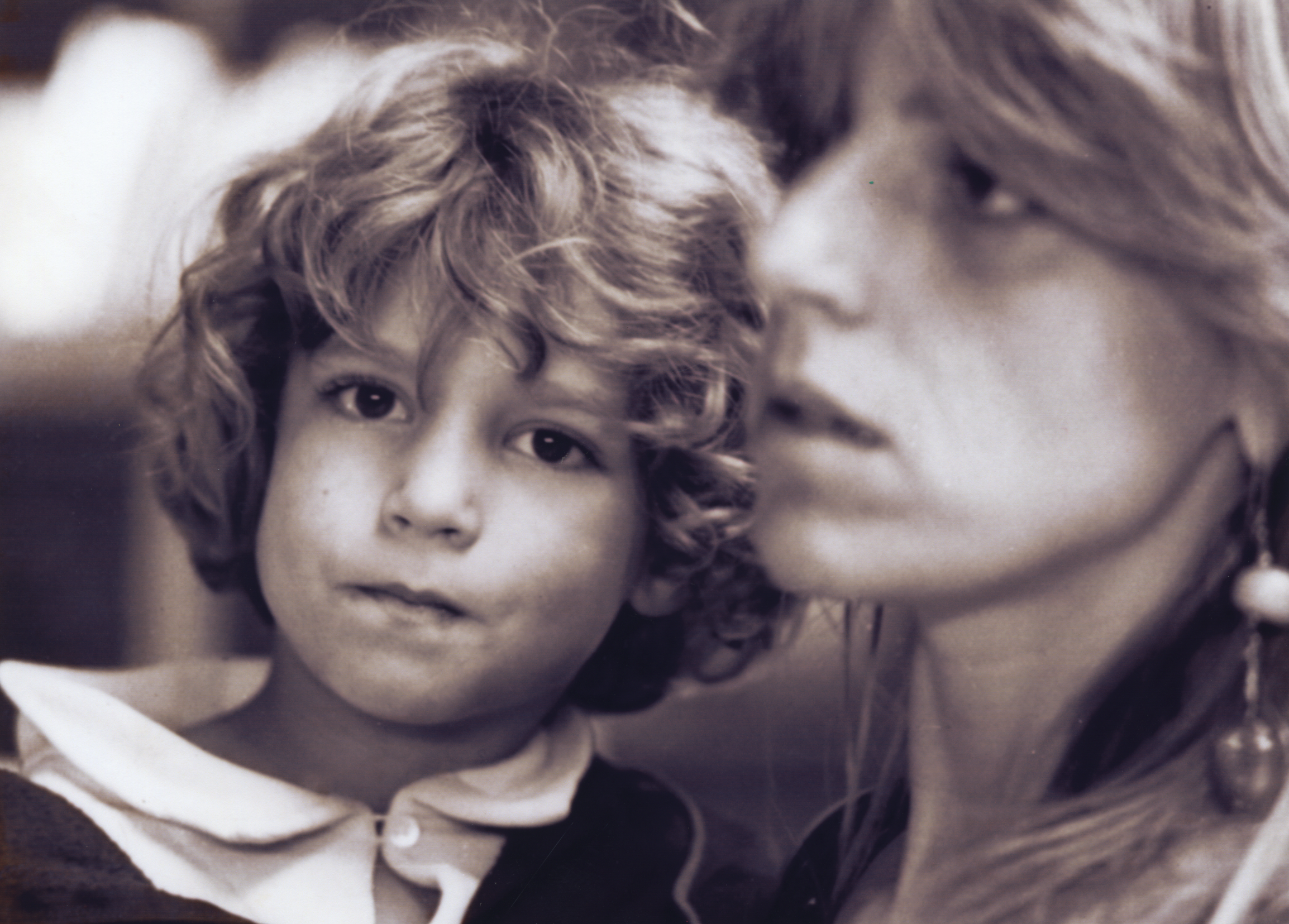 Brigitte Sy & a young Louis Garrel (godson)