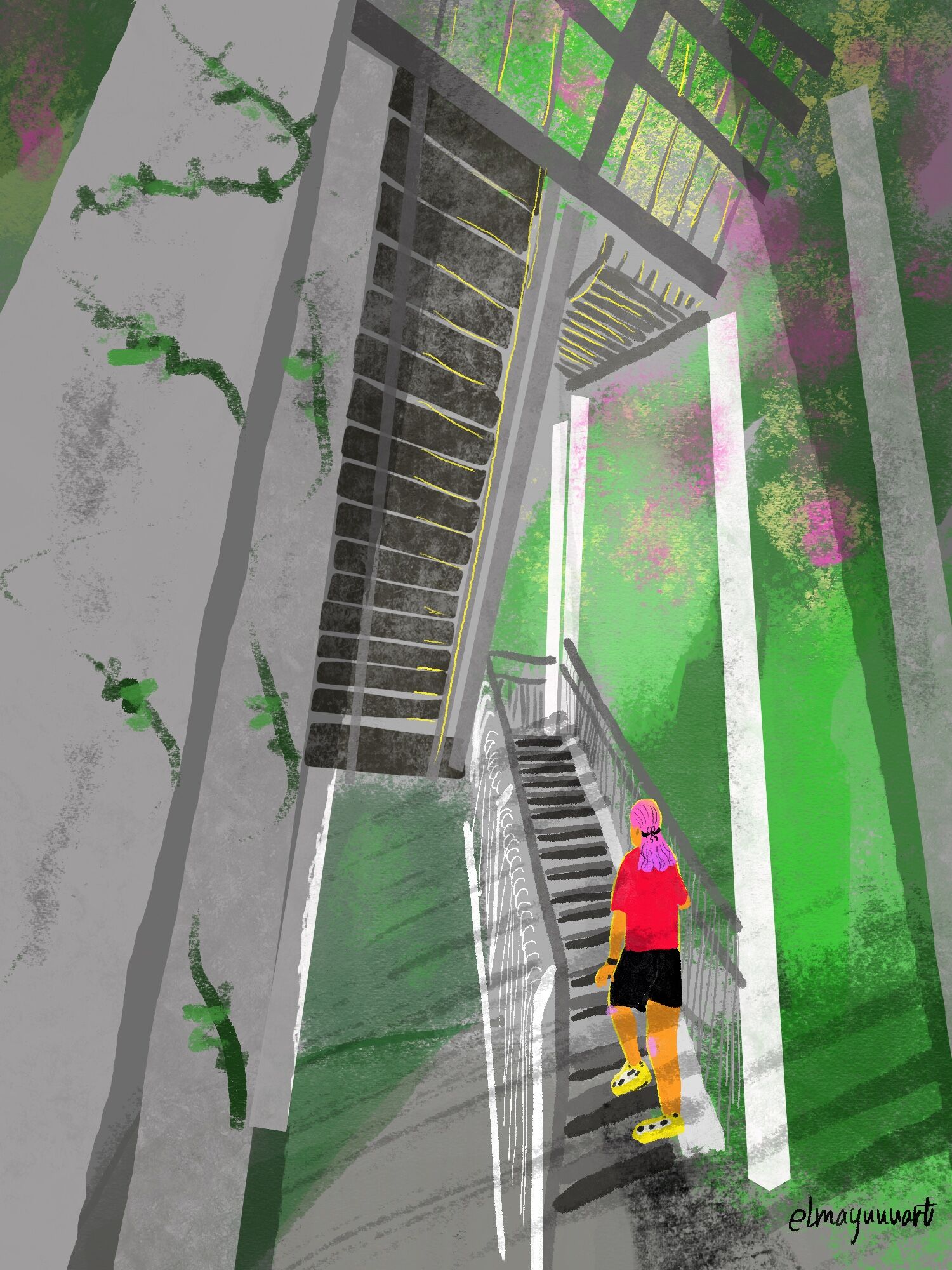 The scenery above is very beautiful, as long as you don't give up climbing, you can definitely see it.