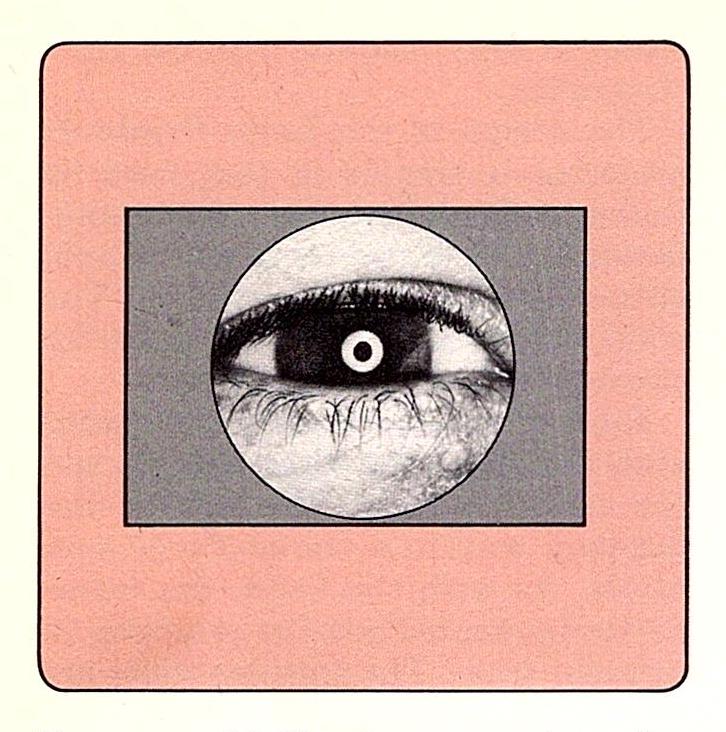 Looking, 2024, found image, 14 x 14 cm