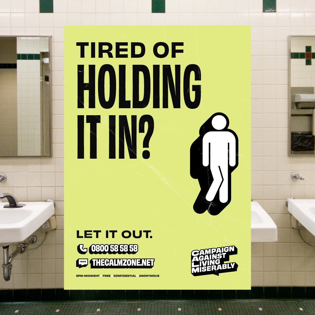 Posters for CALM's International Men's Day campaign
