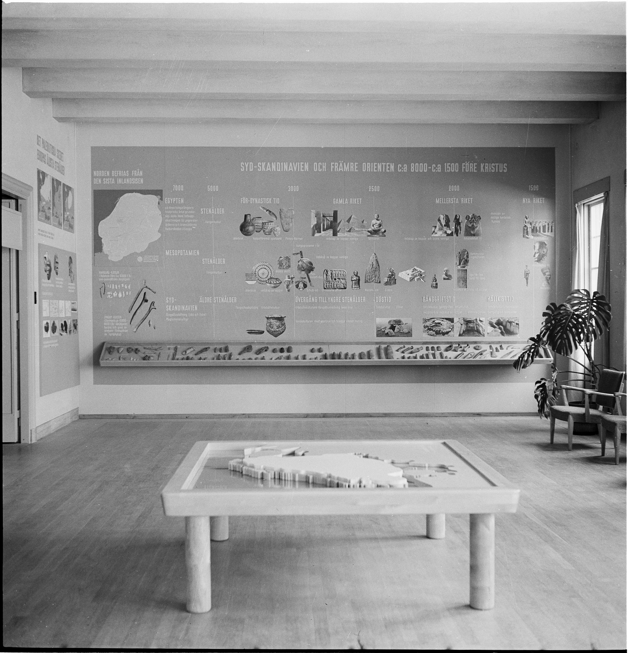 The Stone Age Room at National History Museum in Sweden, 1943. Photo courtesy of Vitterhetsakademins arkiv