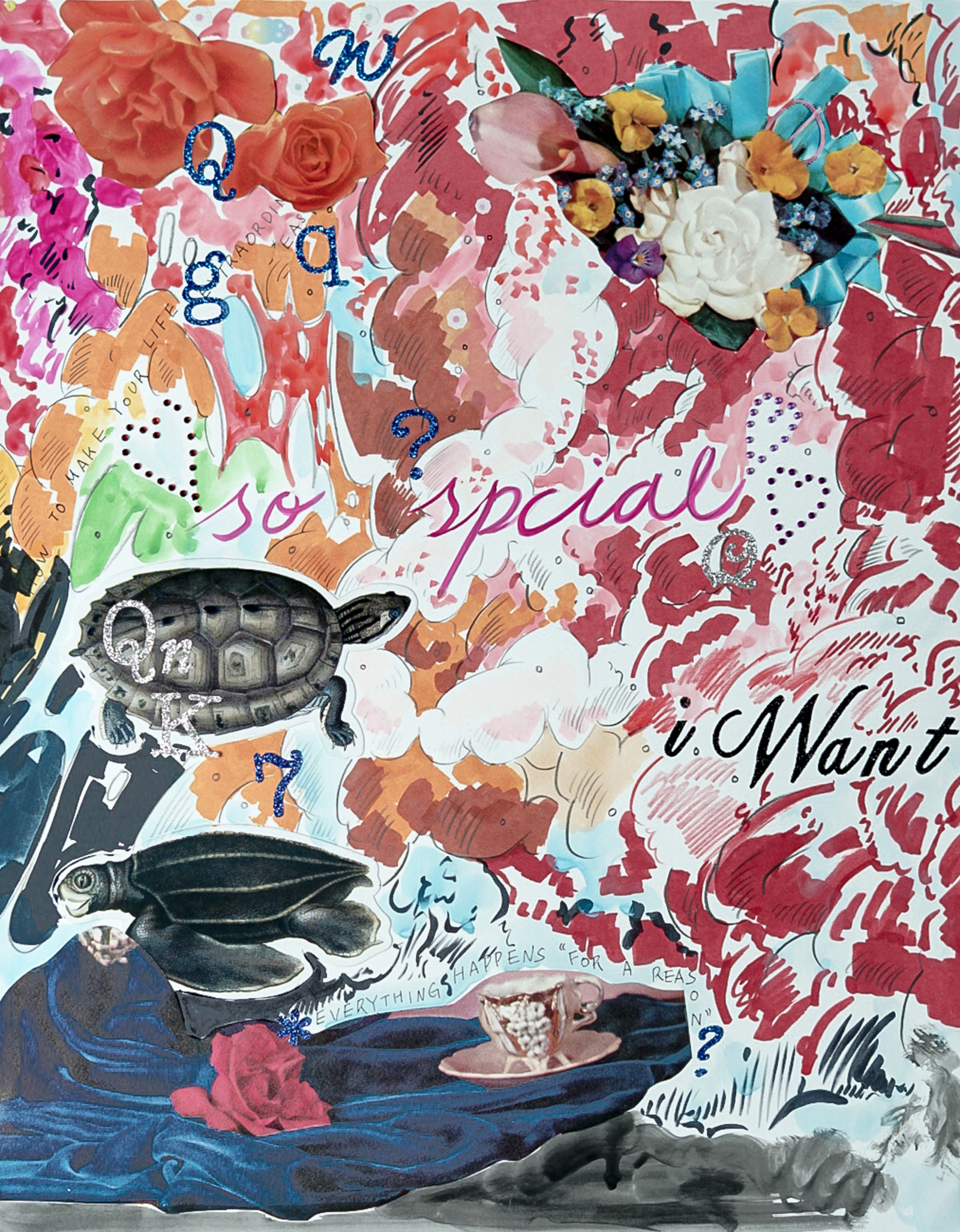 y0urkingd0m_003, mixed media drawing on paper, 2022