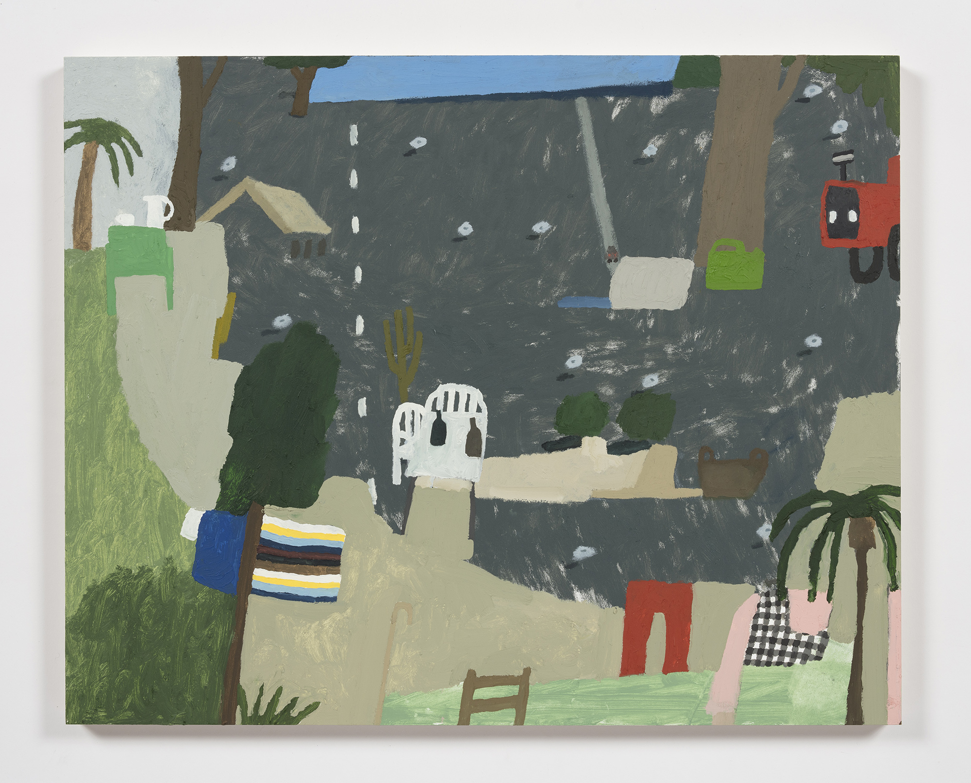 Plastic Chairs, Tractor, Cactus, Basket, 16 x 20”, 2019