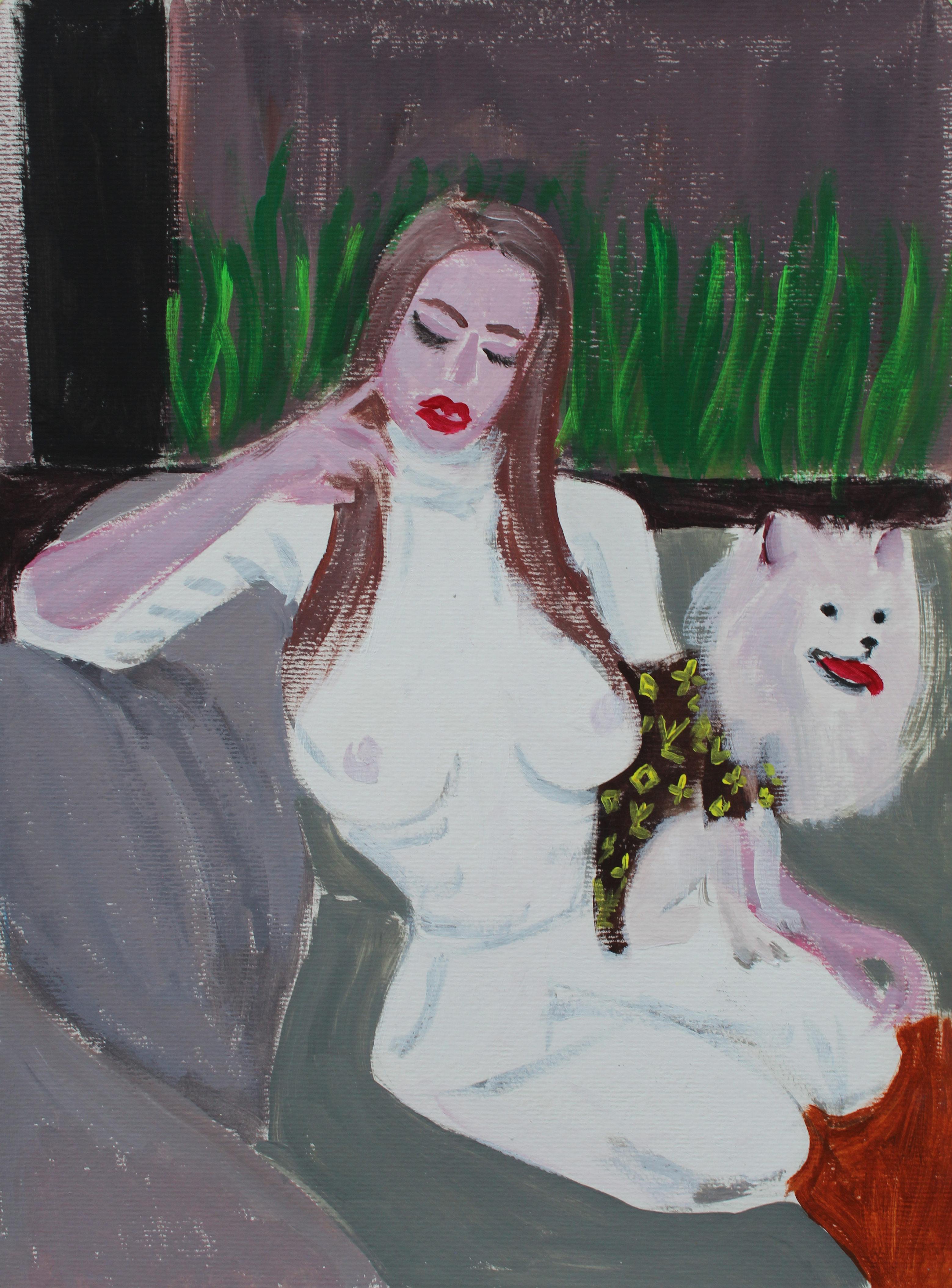 Merry Spitz, Acrylic on paper, A3, 2021