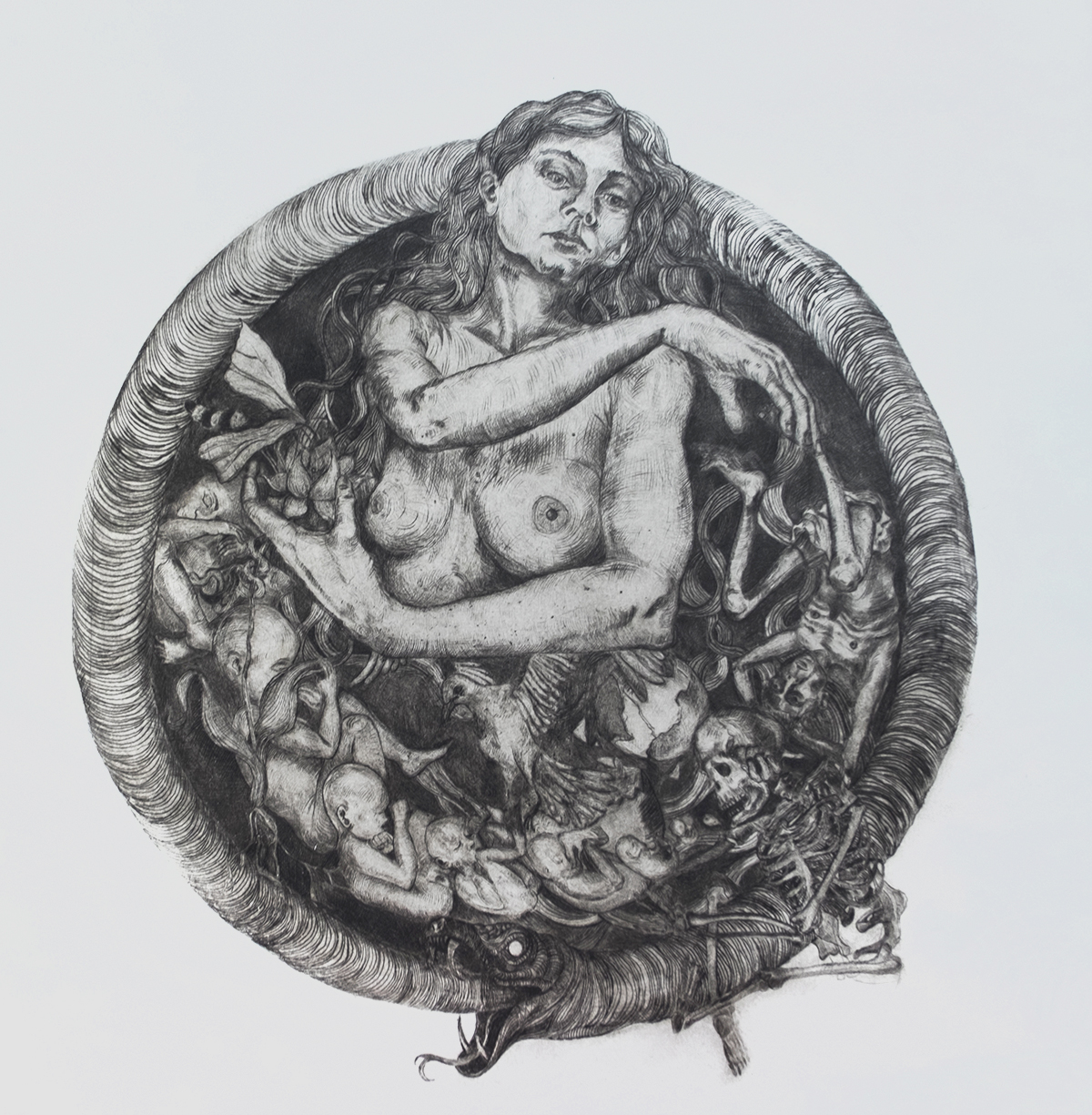 Circle of Life 2017 • 40x40 Cold Needle Etching 360 €