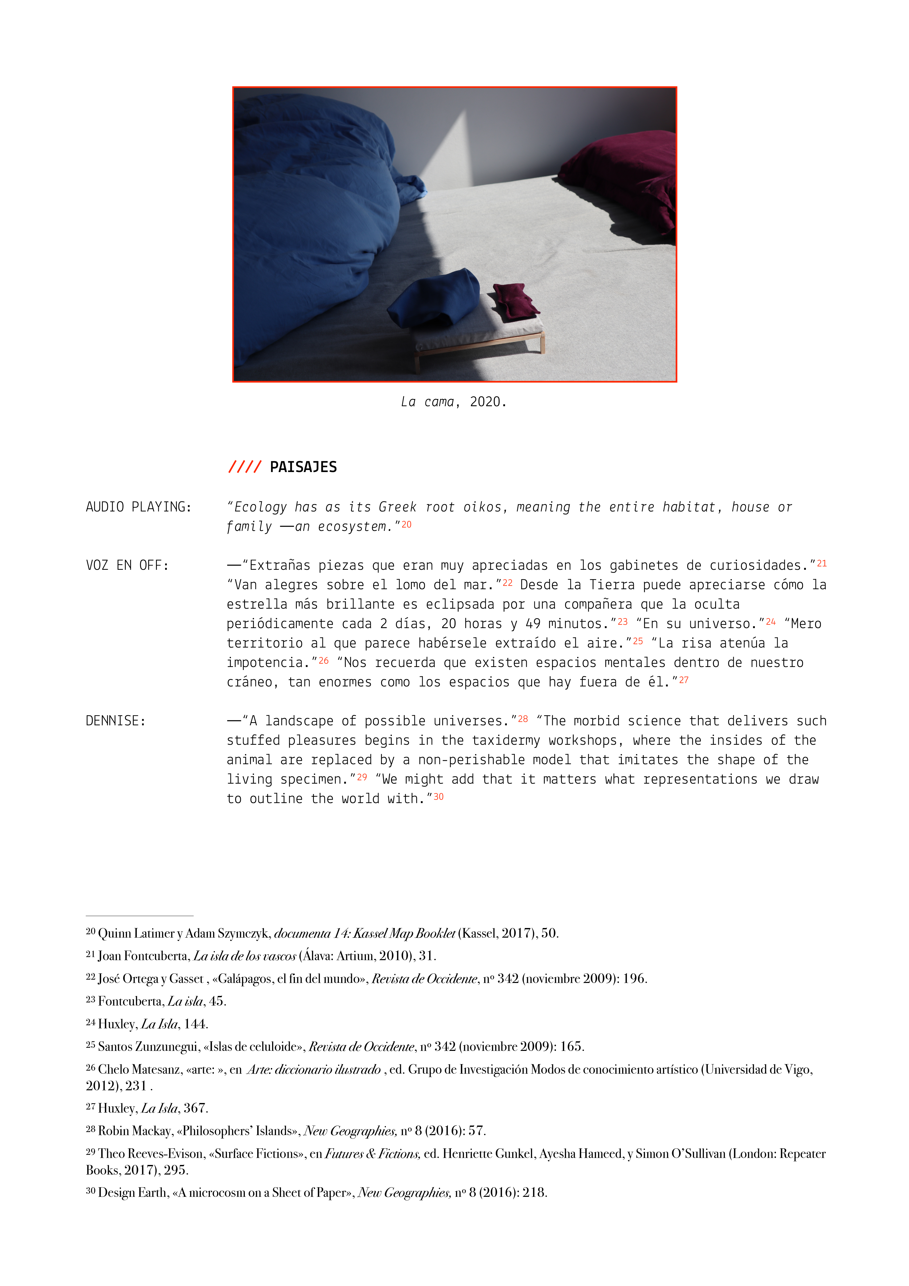 Dennise Vaccarello, La habitación