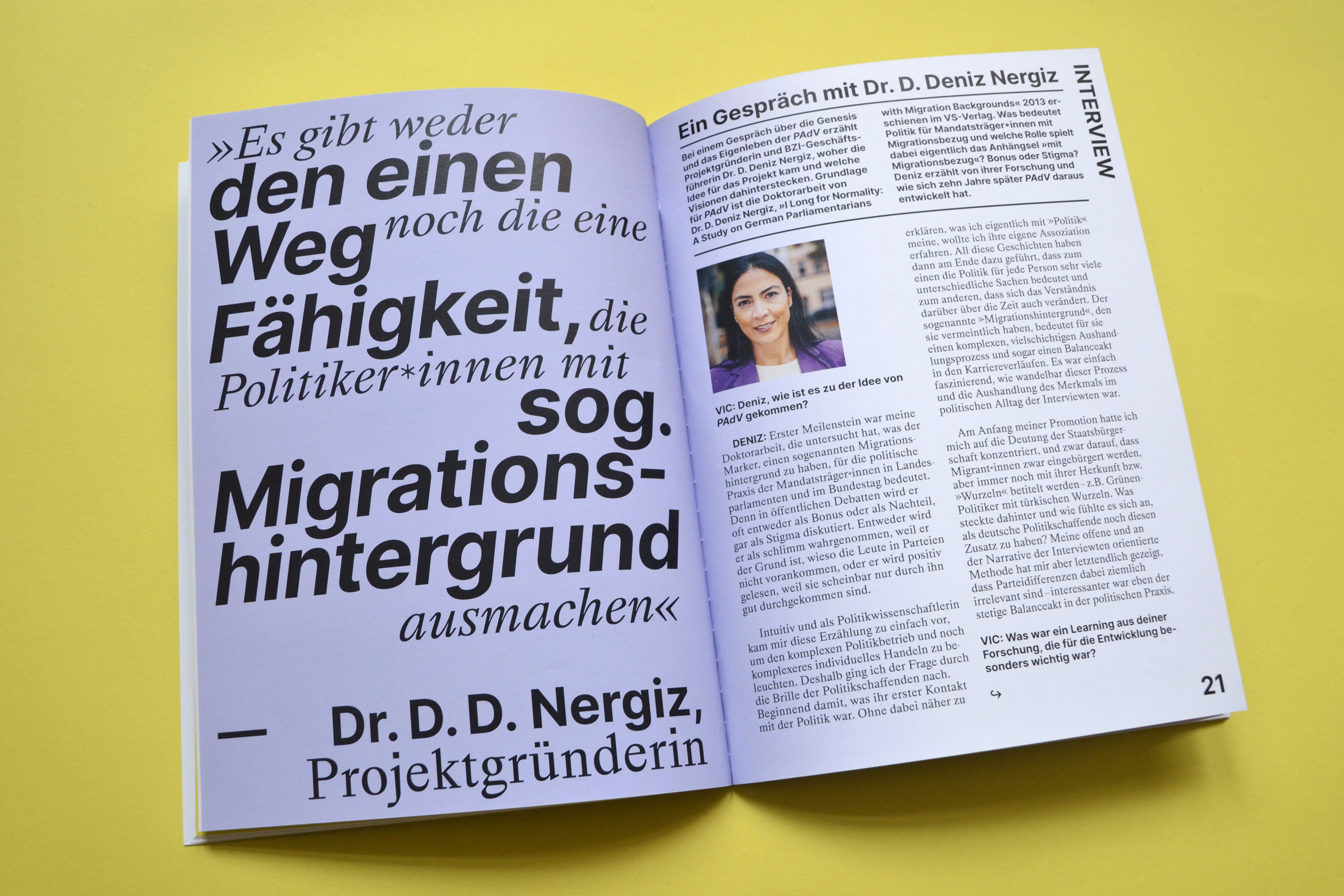 Brochure for Politik Akadmie der Vielfalt (BZI)  Berlin, 2023