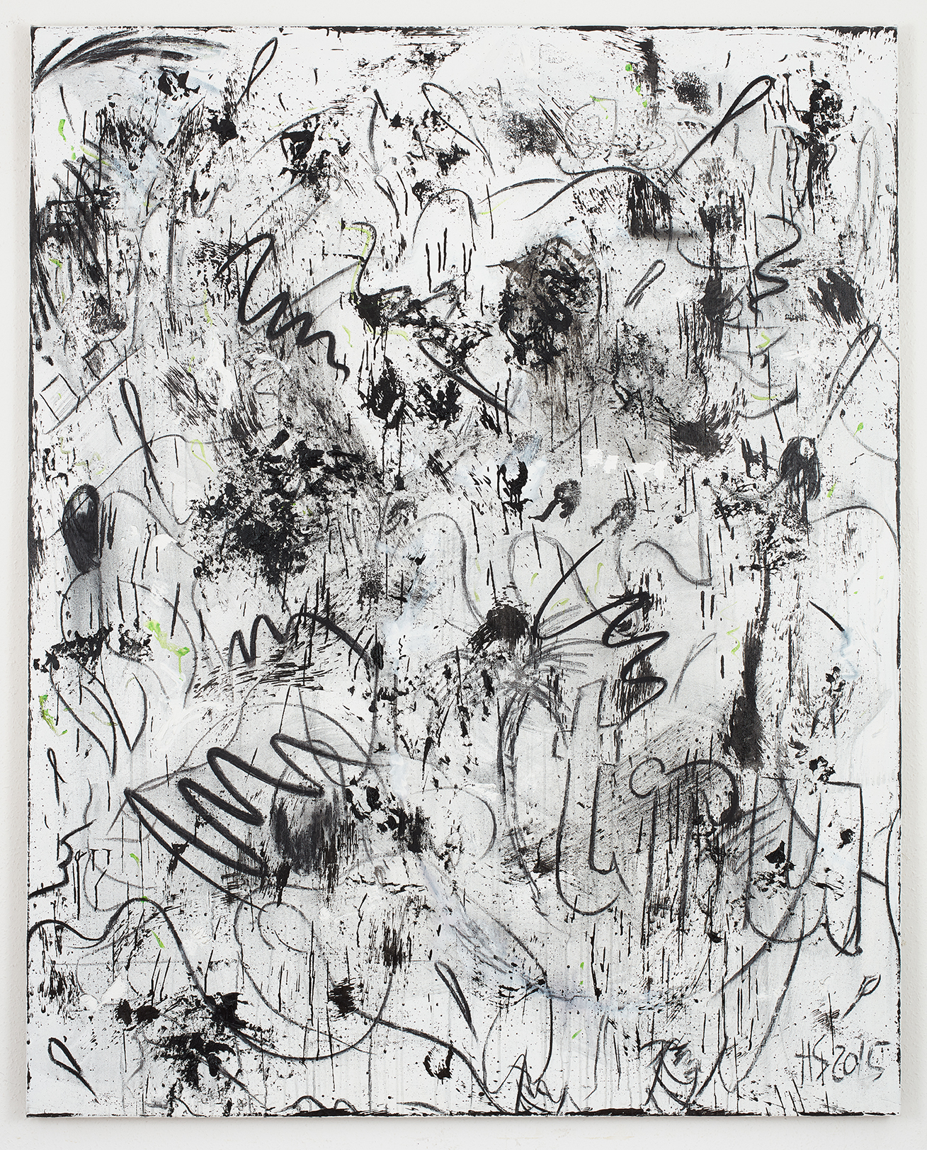 JUNG SEIN, NICHTS WOLLEN, 2015 200 x 150cmCharcoal and Oil on Canvas