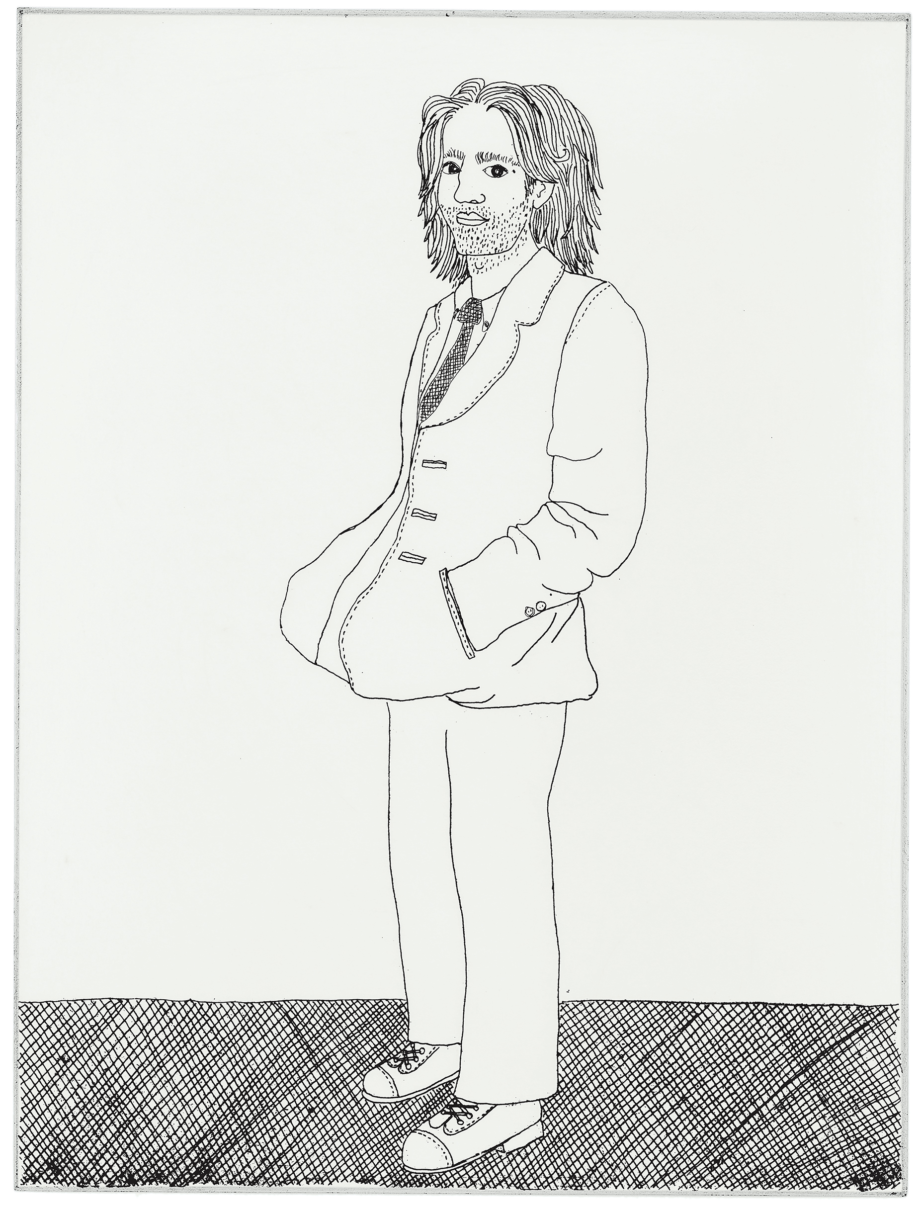 Alex the Night Before His Graduation, 2003. Etching; 8 &times; 6 inches