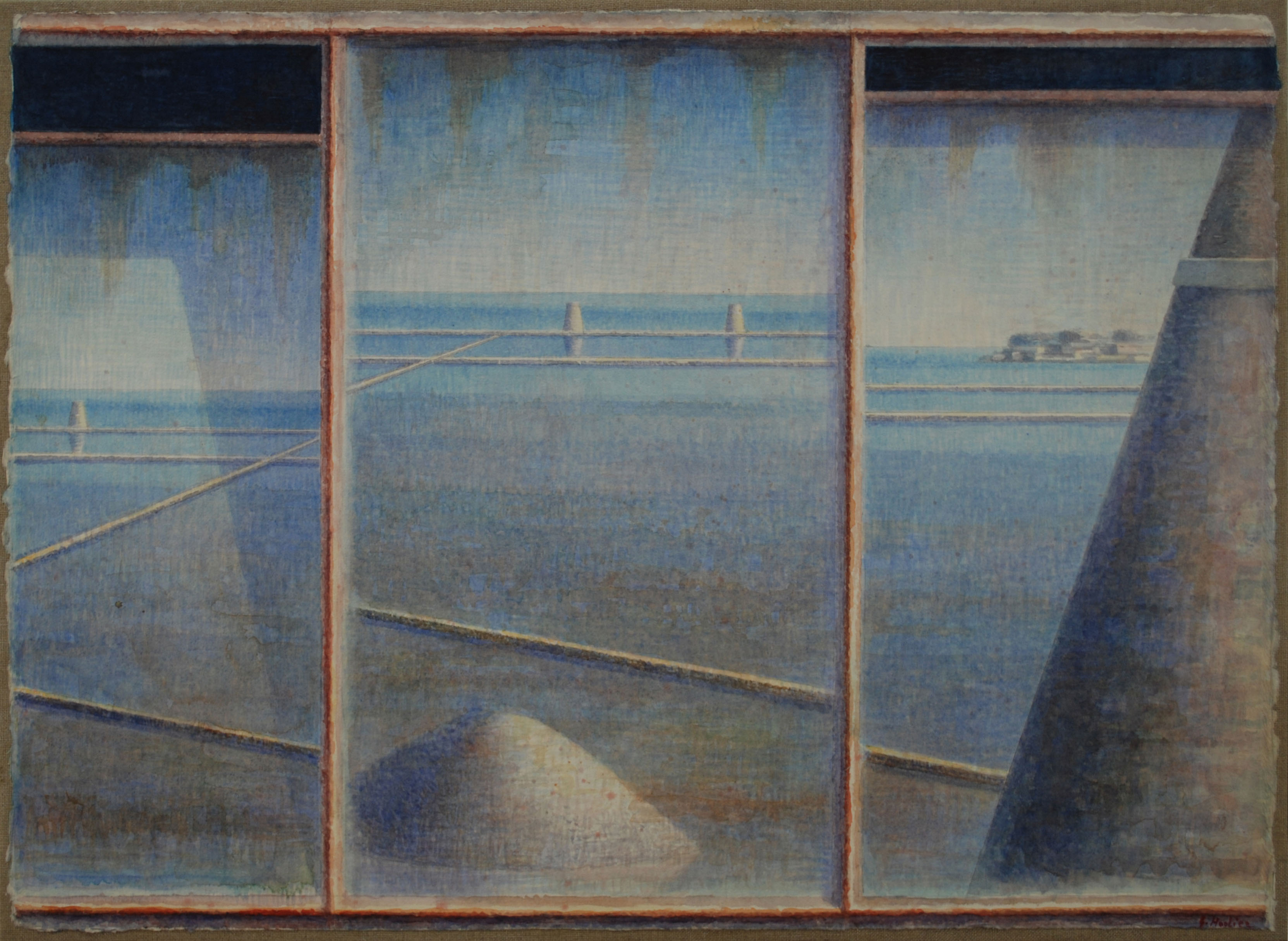 Salina (ritmo), 2009, acquarello su carta a mano intelato, cm 60x80