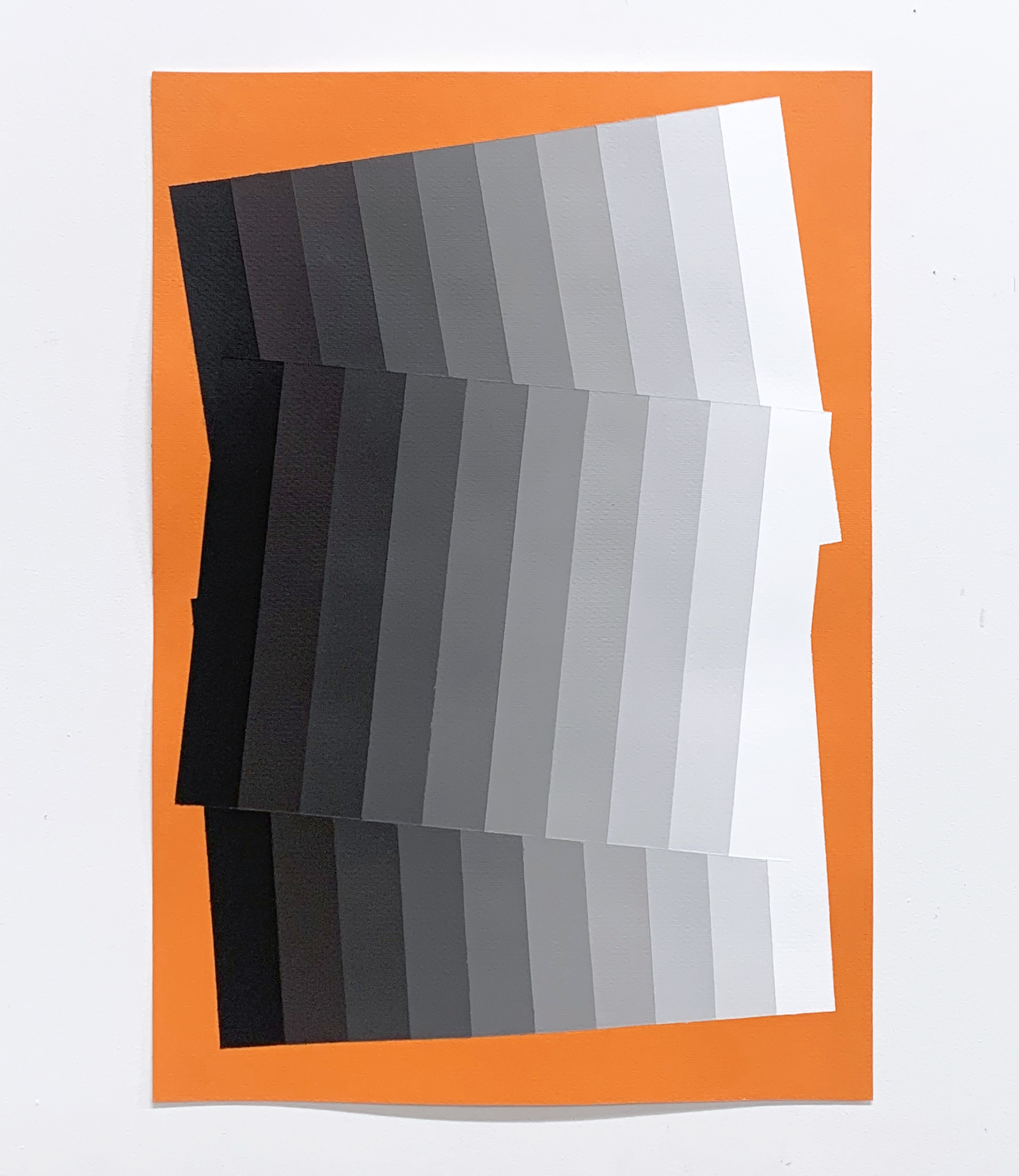 Machbands Study XIII, 50cm x 35cm, acrylic on paper, 2021