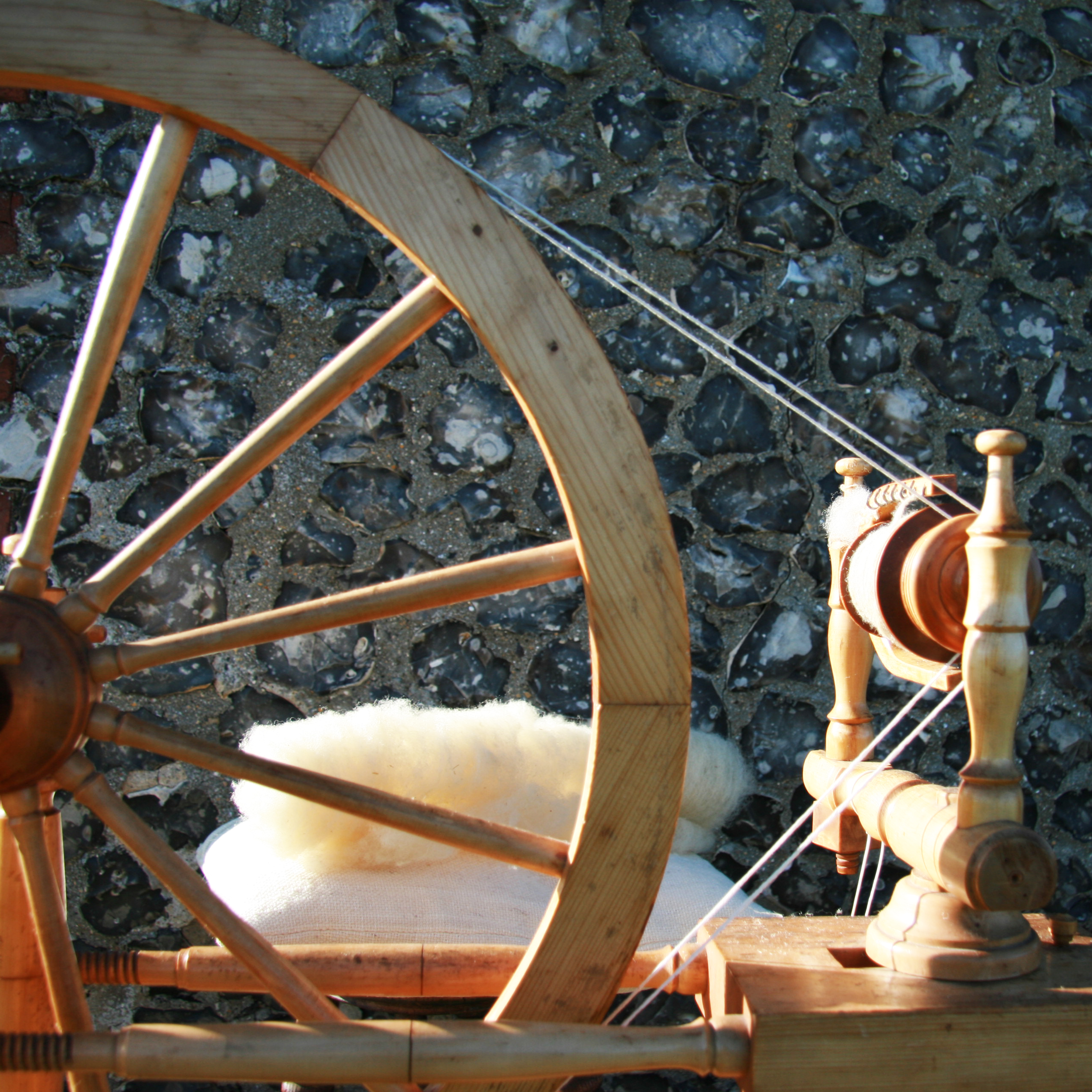 Collaboration with artisan Jessica Mason to spin the wool of sheep 11458, 2018