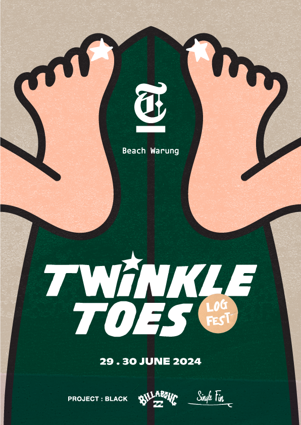 ↳ Poster for Times Beach Warung's Twinkle Toes Log Fest 2024