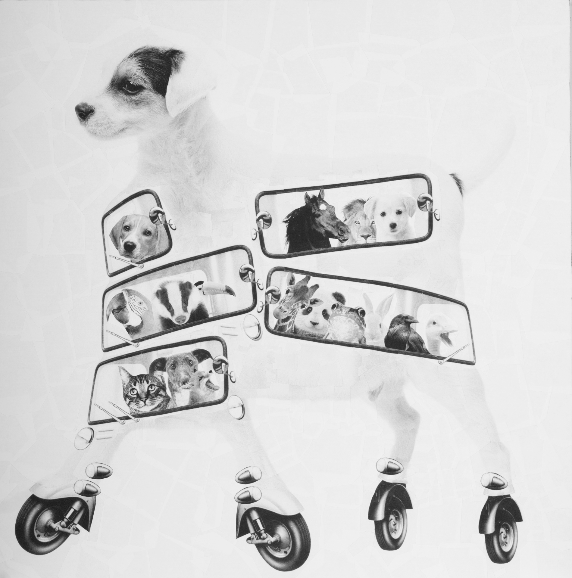 Dog Bus, 2014, 11 x 11 inches