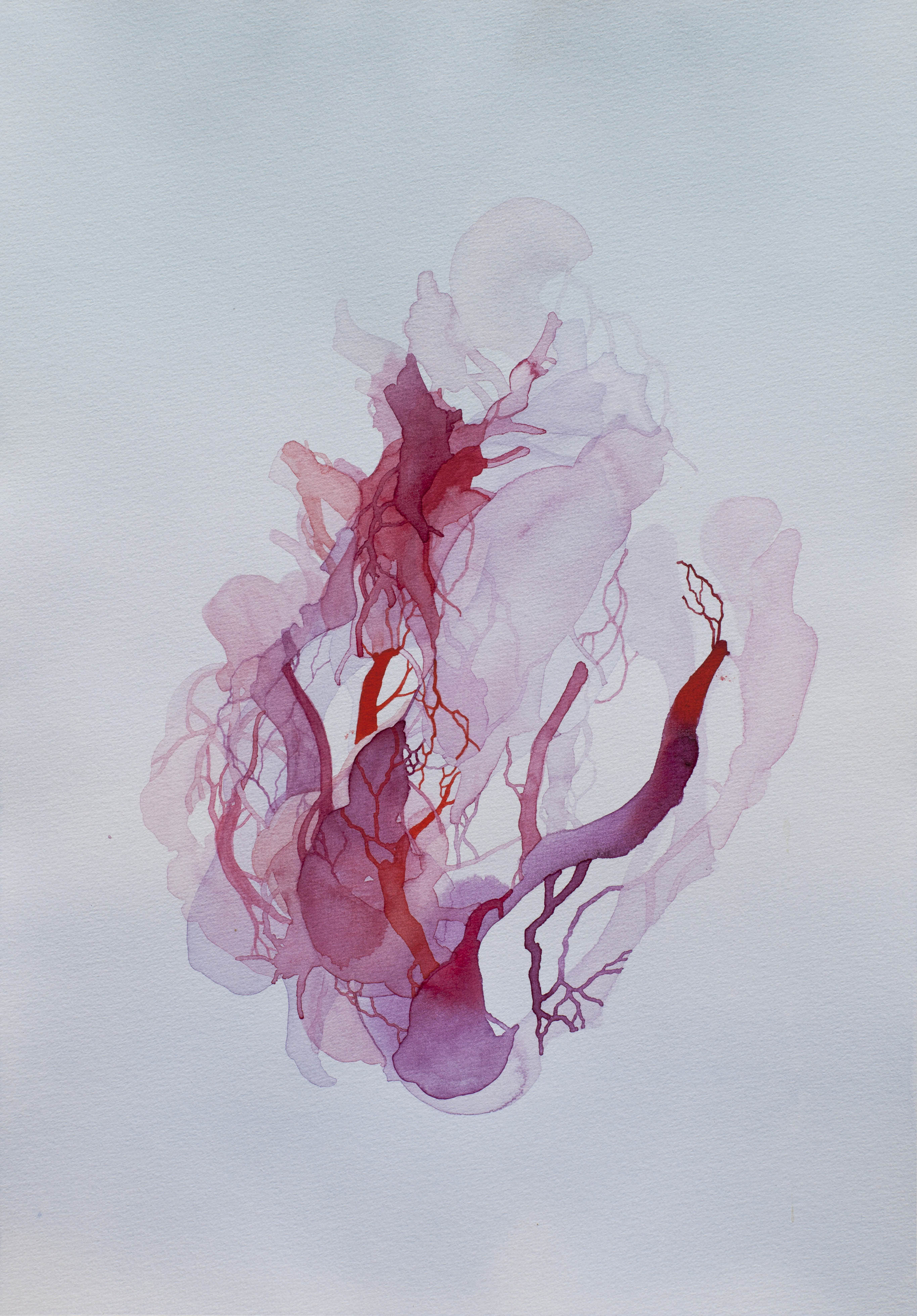 Entraille d'aube n&deg;9 (aquarelle, 29,7 x 40cm, printemps 2024) 