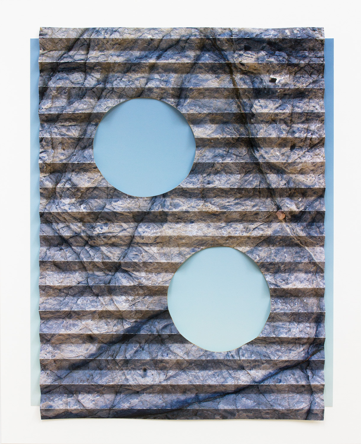Letha Wilson, Folded Rock Sky Holes, 2019, archival inkjet prints, 22.5 x 18.5 x 2 inches