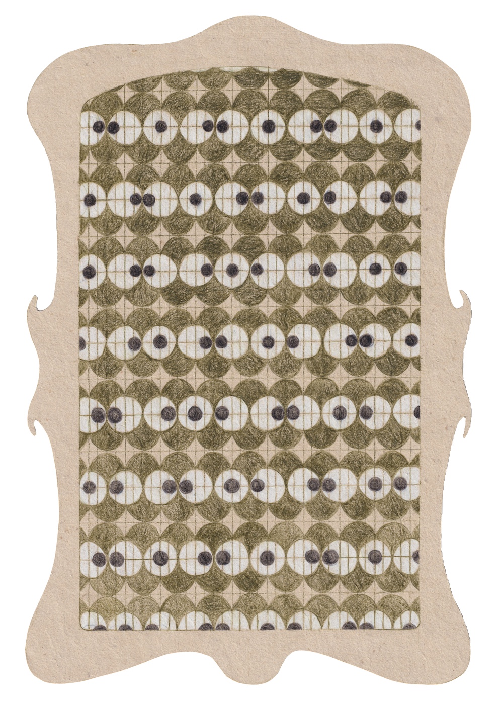 kiss & tell, polychromos pencil on handmade flax paper; 25 x 37.5 cm