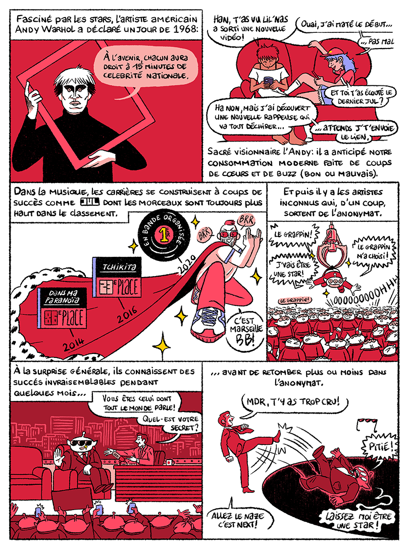 One Hit Wonders, 5 pages short story for TOPO Magazine, written by Vincent Brunner, 2023